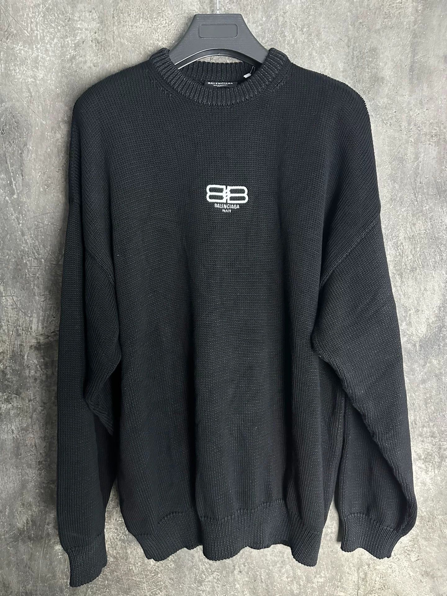 Balenciaga Balenciaga Embroidered BB Logo Unifit Sweater M Size US M / EU 48-50 / 2 - 2 Thumbnail