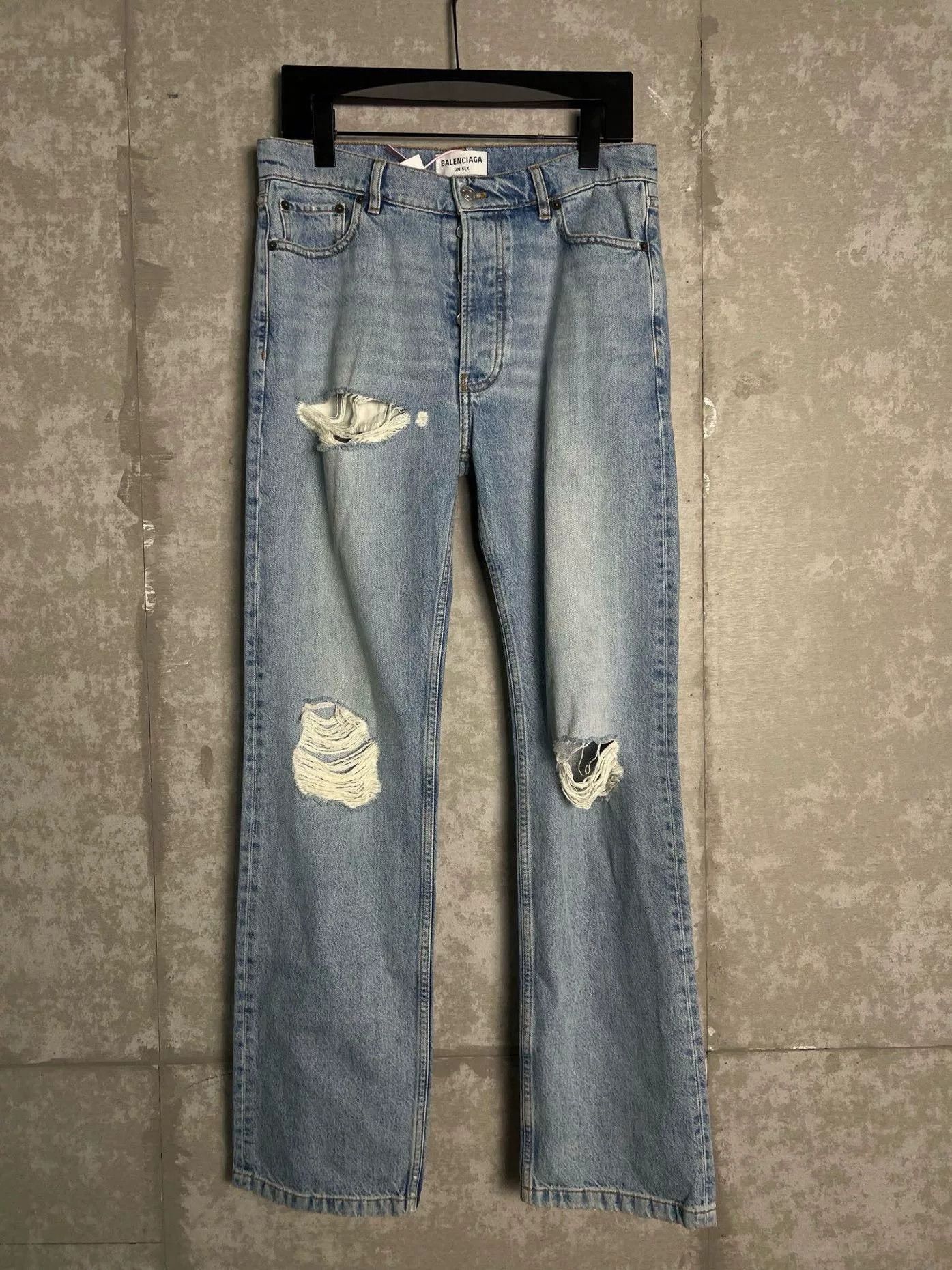 Balenciaga Balenciaga Destroyed Water Washed Denim 28 Size US 28 / EU 44 - 2 Thumbnail