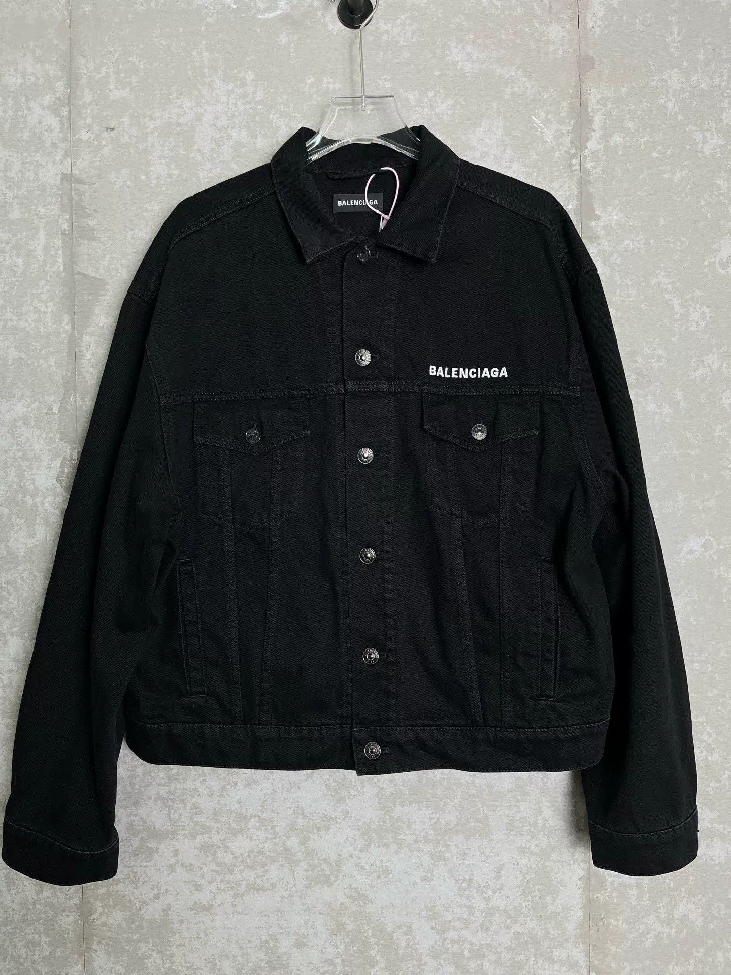 Balenciaga Balenciaga Crew Logo Denim Jacket 48 Size US M / EU 48-50 / 2 - 2 Thumbnail