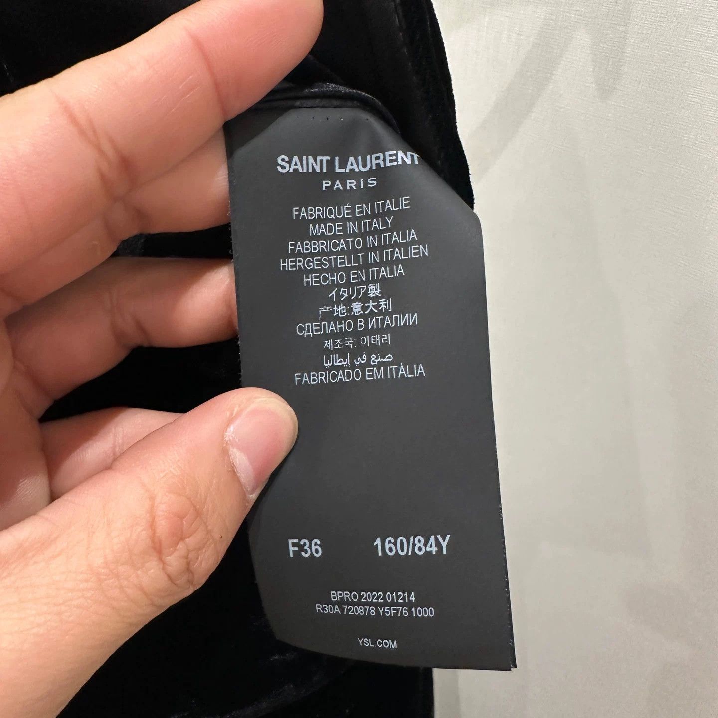 Saint Laurent Paris Saint Laurent Paris Velvet Long T-Shirt it_36 Women Size XS / US 0-2 / IT 36-38 - 4 Thumbnail