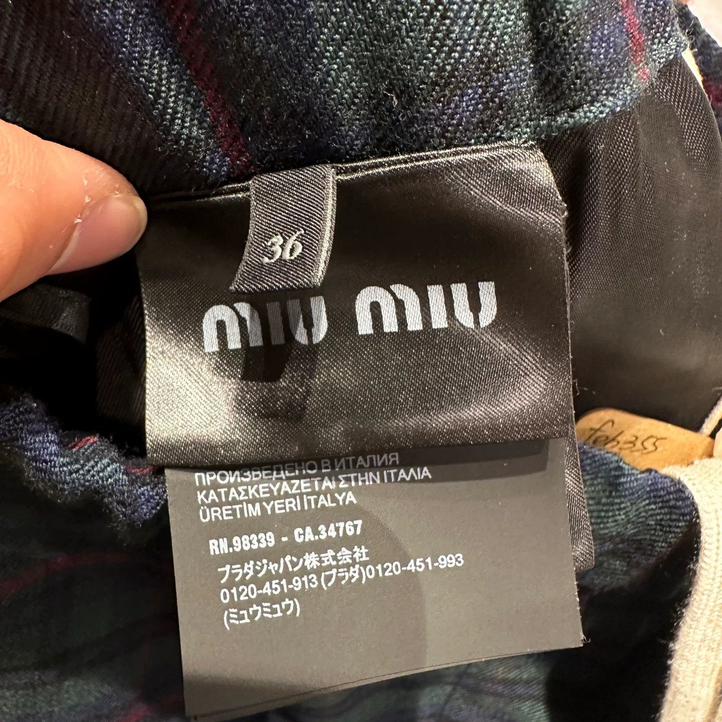 Miu Miu Miu Miu Embroidered Plaid Dress it_36 Women Size XS / US 0-2 / IT 36-38 - 4 Thumbnail