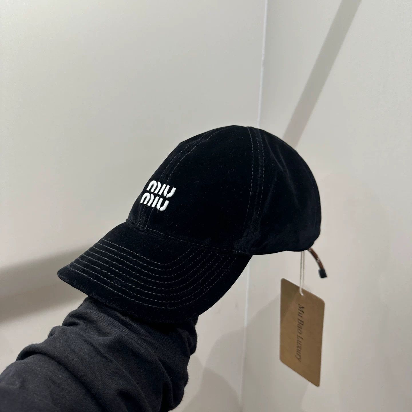 Miu Miu Miu Miu Velvet Hat one size Men Size ONE SIZE - 2 Thumbnail