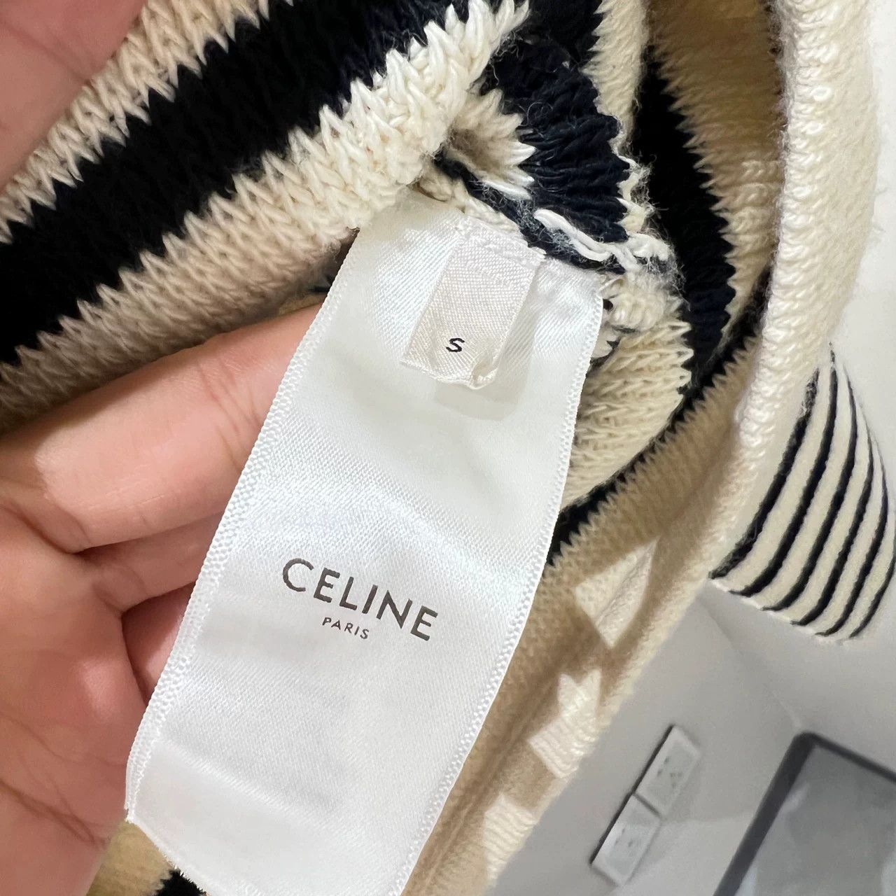 Celine Celine Retro Striped White Sweater S Women Size S / US 4 / IT 40 - 4 Thumbnail