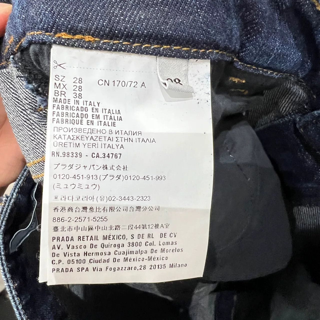 Prada Prada Denim Cotton Silver Jeans 28 Women Size 28" / US 6 / IT 42 - 5 Thumbnail