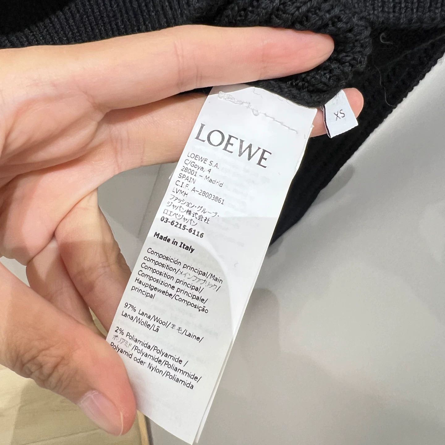 Loewe Loewe Wool Cropped T-Shirt S Women Size S / US 4 / IT 40 - 4 Thumbnail