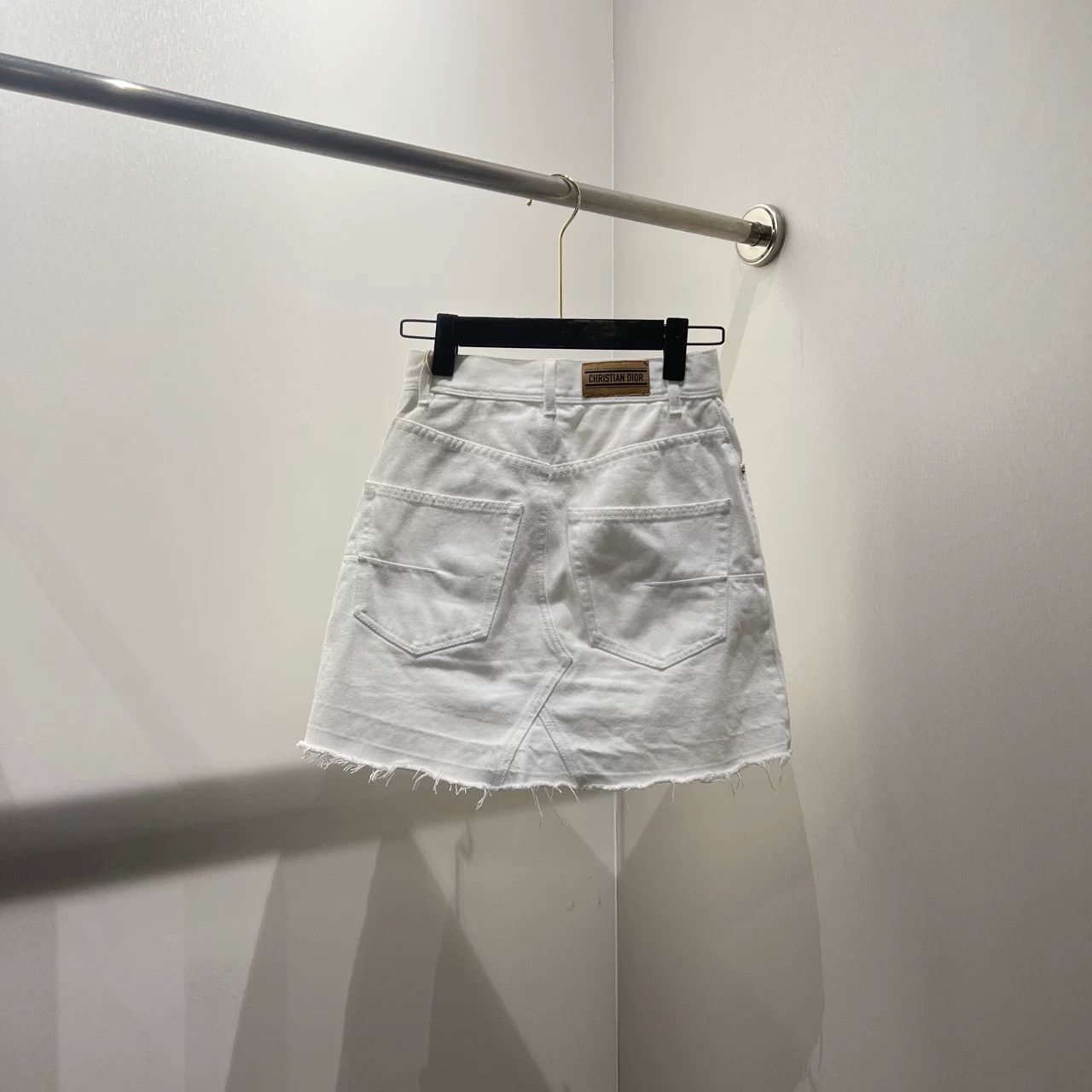 Dior Dior Denim Cotton White Skirt 34 Women Size 34" / US 12 / IT 48 - 4 Thumbnail
