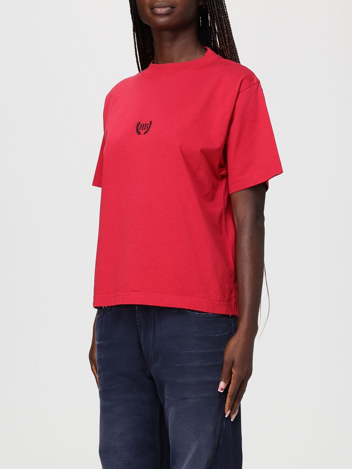 Balenciaga Balenciaga T-Shirt Woman Gnawed Blue Size S / US 4 / IT 40 - 4 Thumbnail