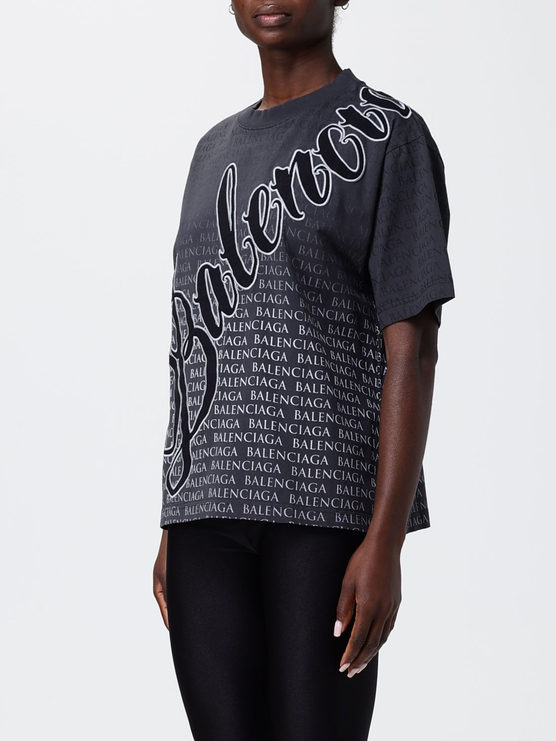 Balenciaga Balenciaga T-Shirt Woman Black Size XS / US 0-2 / IT 36-38 - 4 Thumbnail