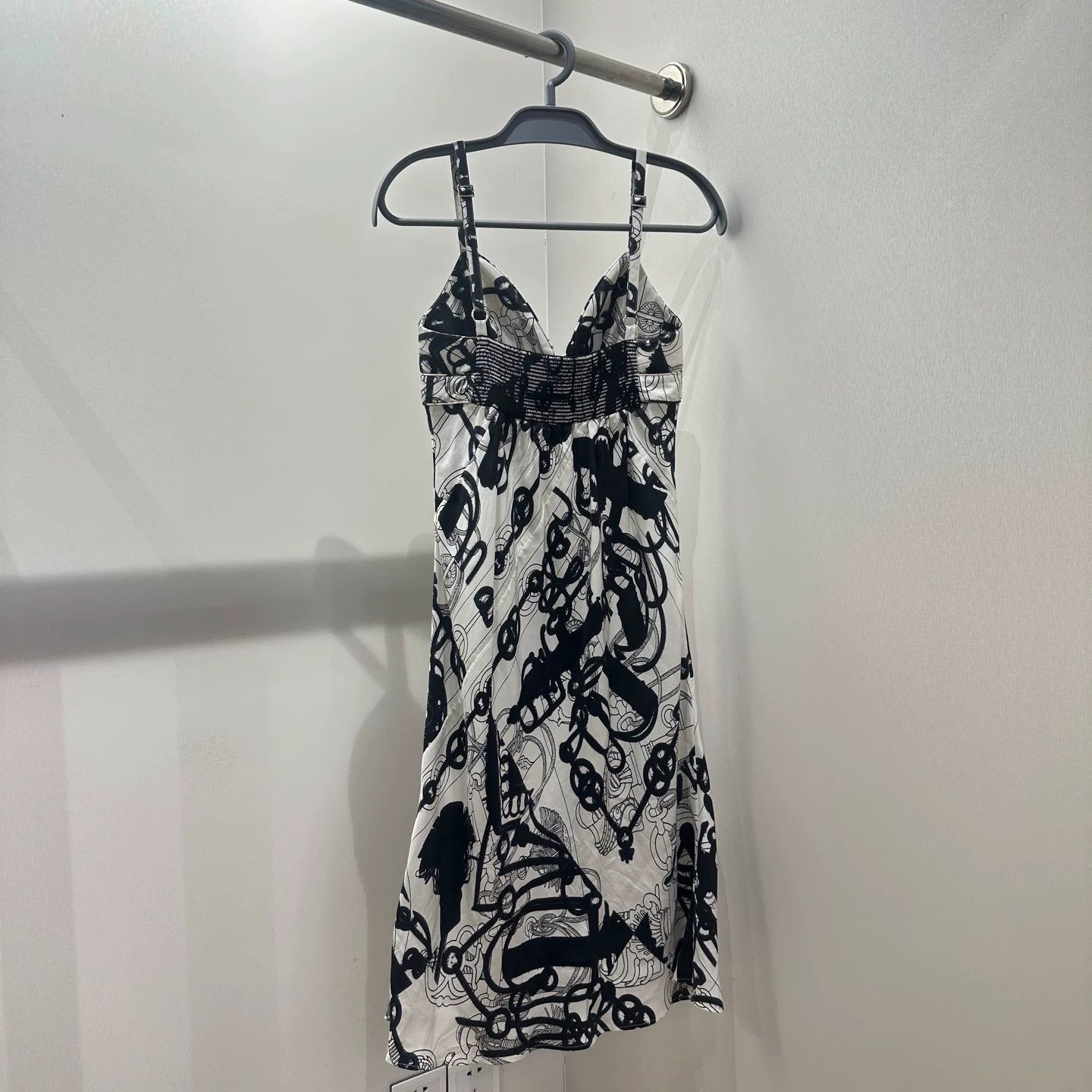 Hermes Hermes Printed Graphic Black Dress S Women Size S / US 4 / IT 40 - 2 Thumbnail