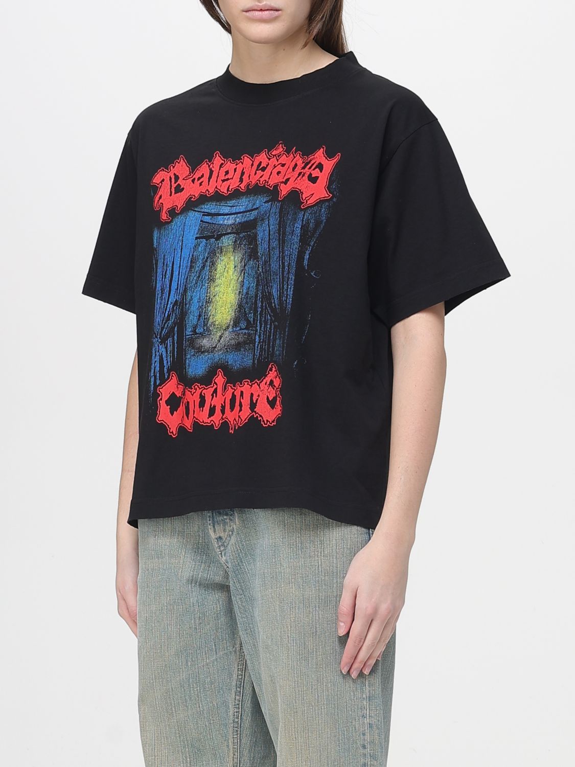 Balenciaga Balenciaga T-Shirt Woman Black Size S / US 4 / IT 40 - 4 Thumbnail