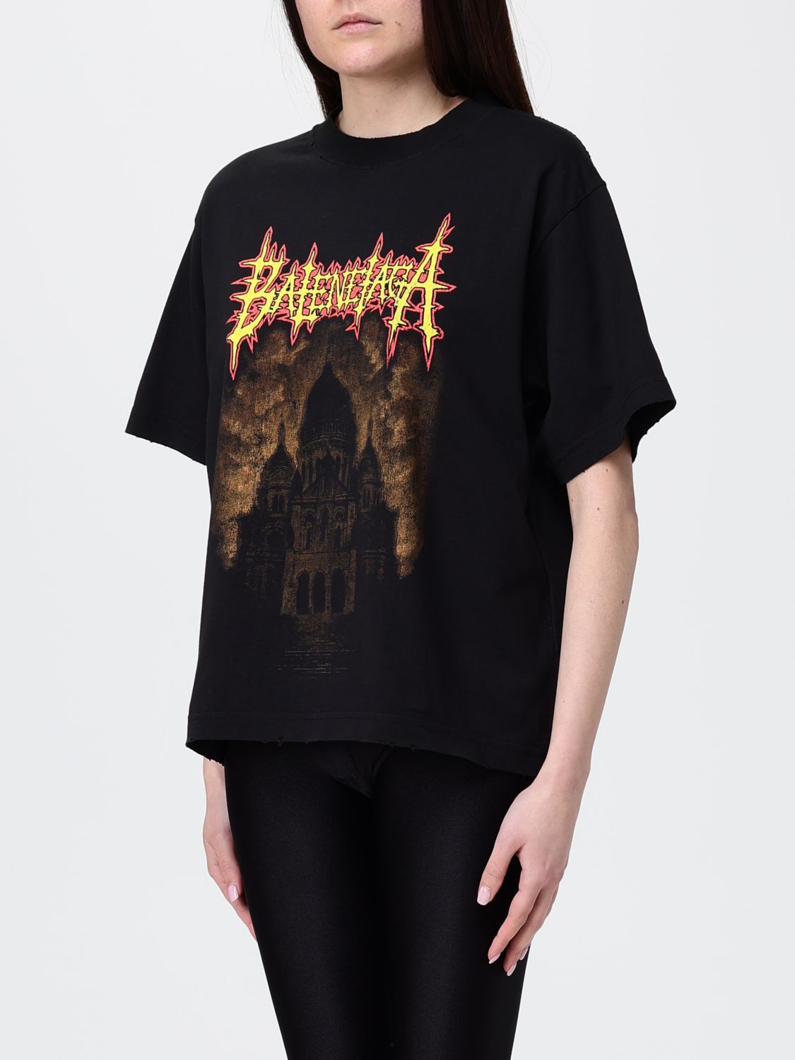 Balenciaga Balenciaga T-Shirt Woman Black Size S / US 4 / IT 40 - 4 Thumbnail