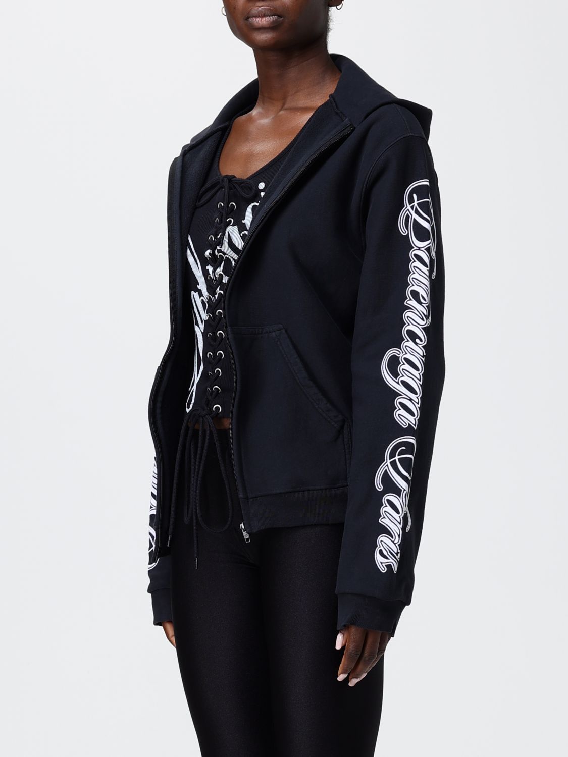 Balenciaga Balenciaga Sweatshirt Woman Black Size XXS / US 00 / IT 34 - 4 Thumbnail