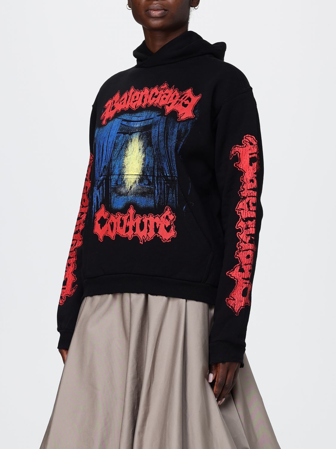 Balenciaga Balenciaga Sweatshirt Woman Black Size M / US 6-8 / IT 42-44 - 4 Thumbnail