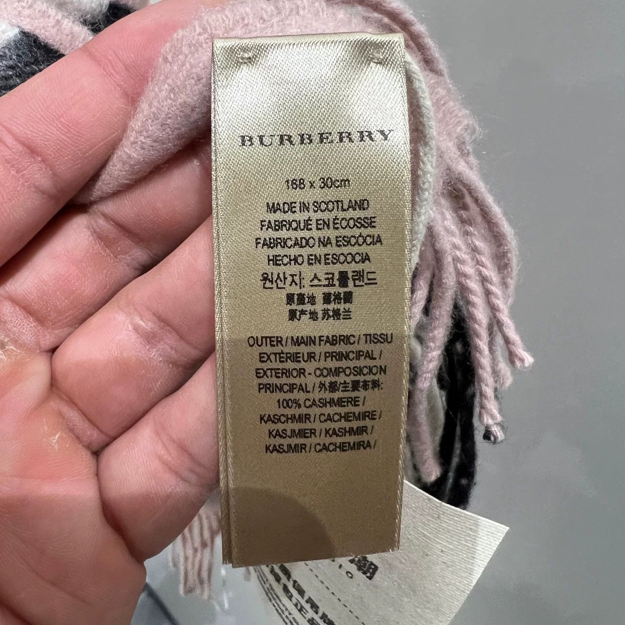 Burberry Burberry Striped Pink Scarf one size Men Size ONE SIZE - 3 Thumbnail