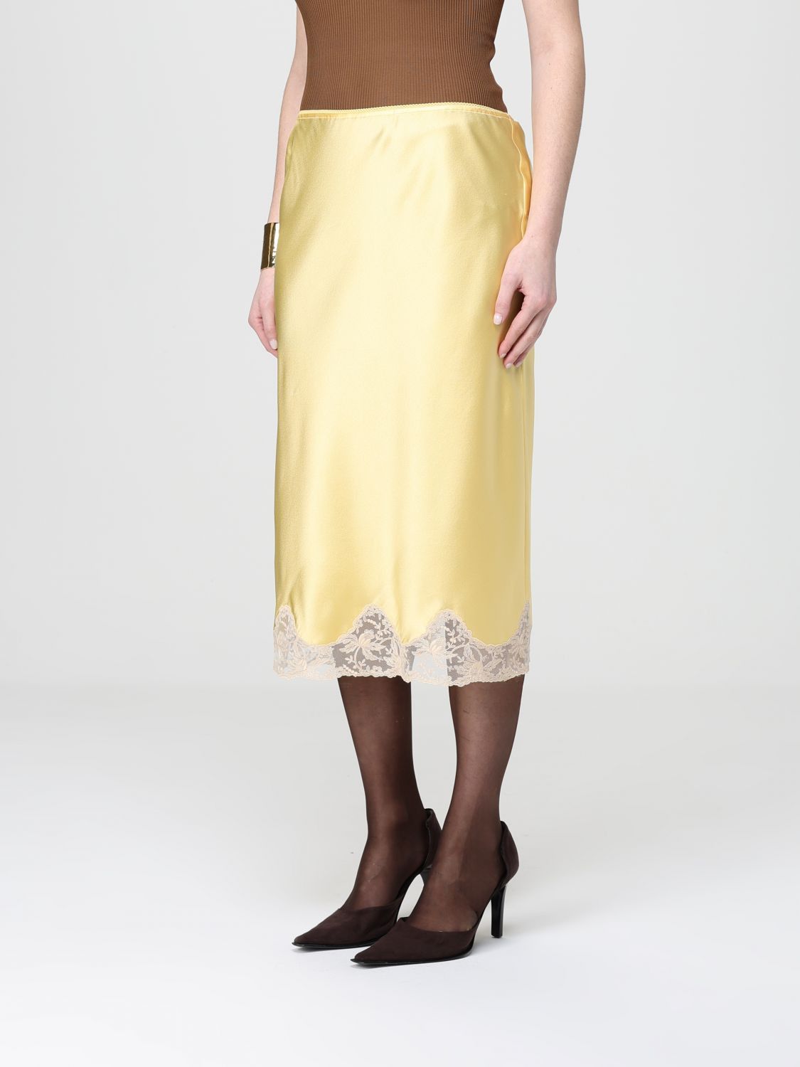 Saint Laurent Paris Saint Laurent Skirt Woman Yellow Size 28" / US 6 / IT 42 - 4 Thumbnail