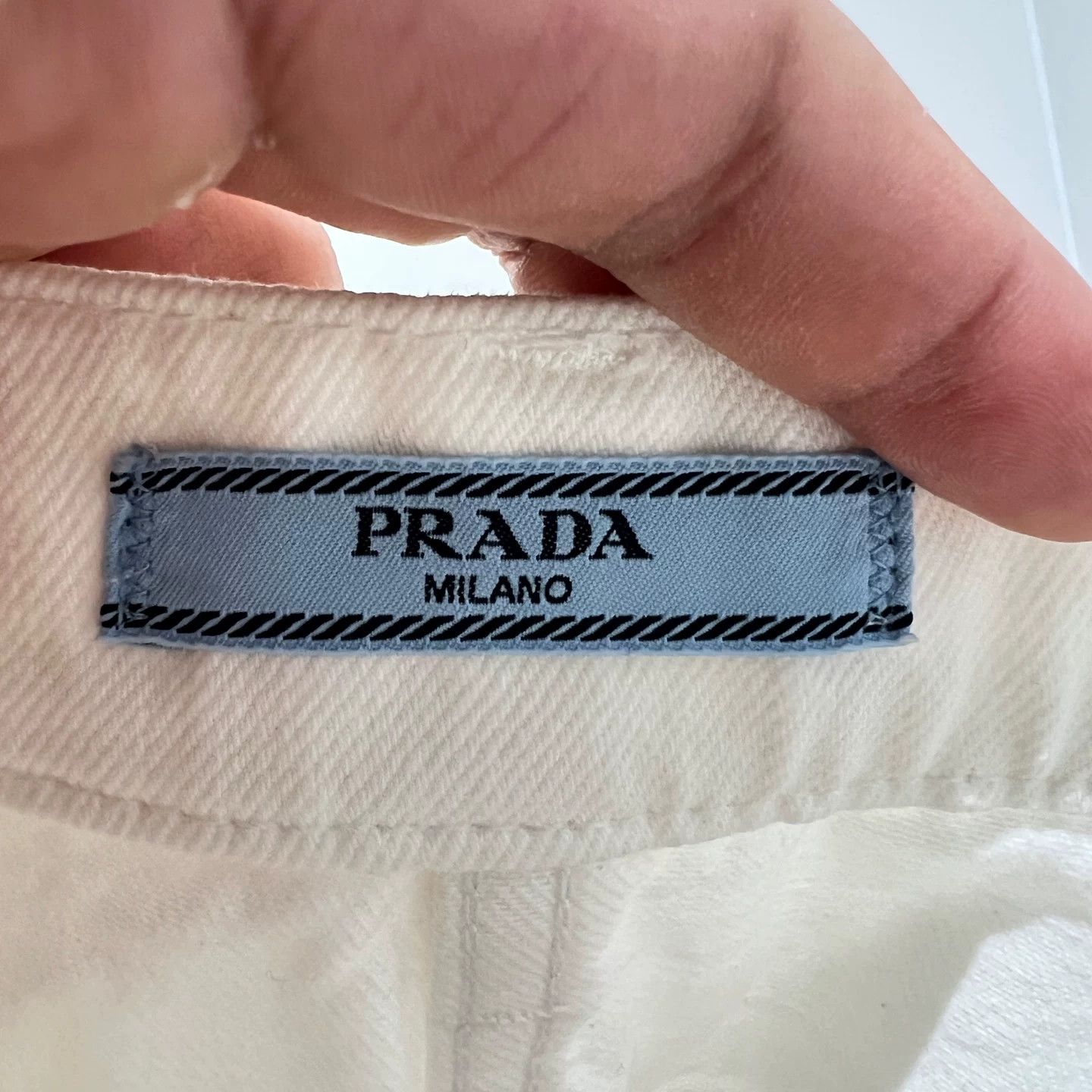 Prada Prada Denim Skirt 26 Women Size 26" / US 2 / IT 38 - 3 Thumbnail