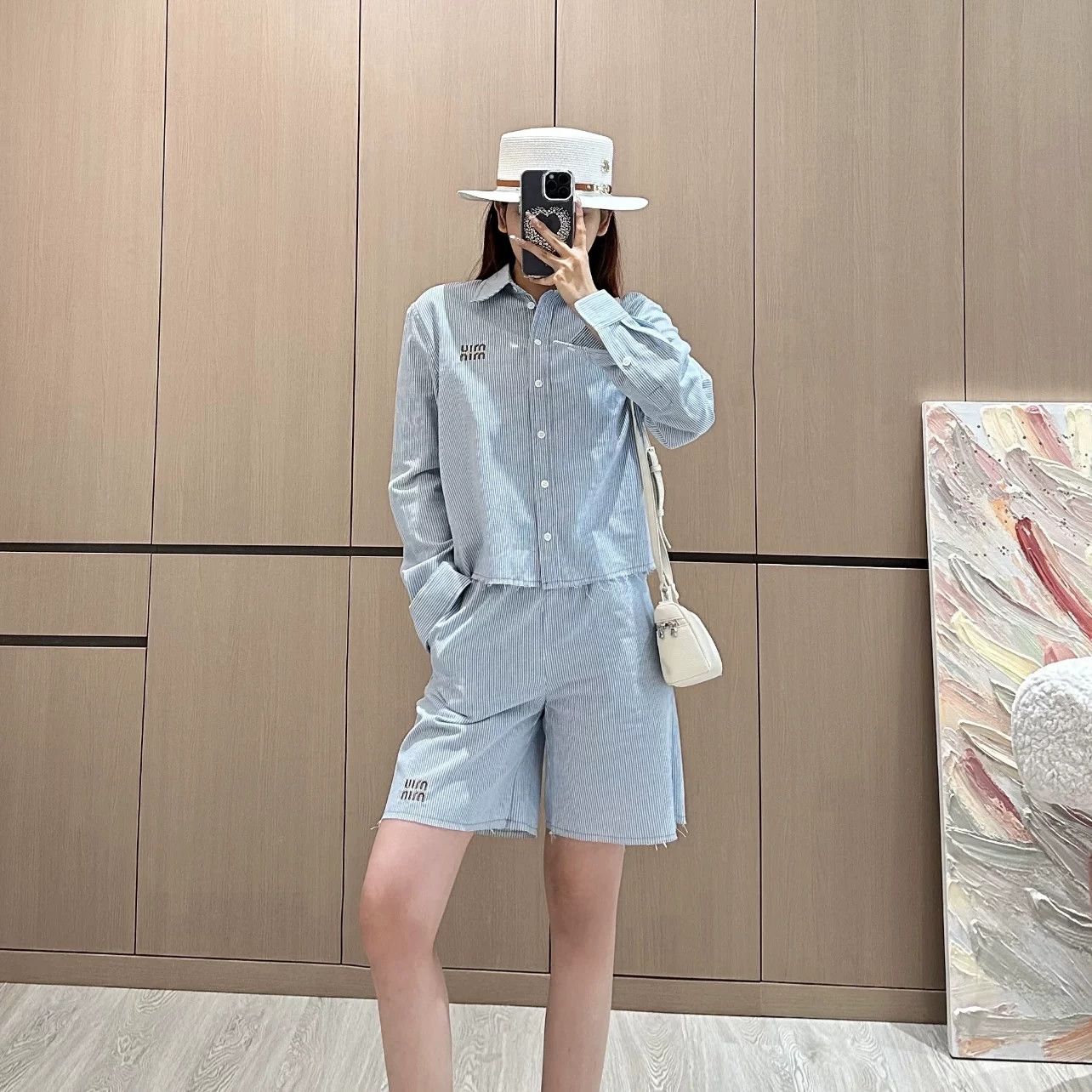 Miu Miu Miu Miu Denim Striped Button Up S Women Size S / US 4 / IT 40 - 6 Thumbnail