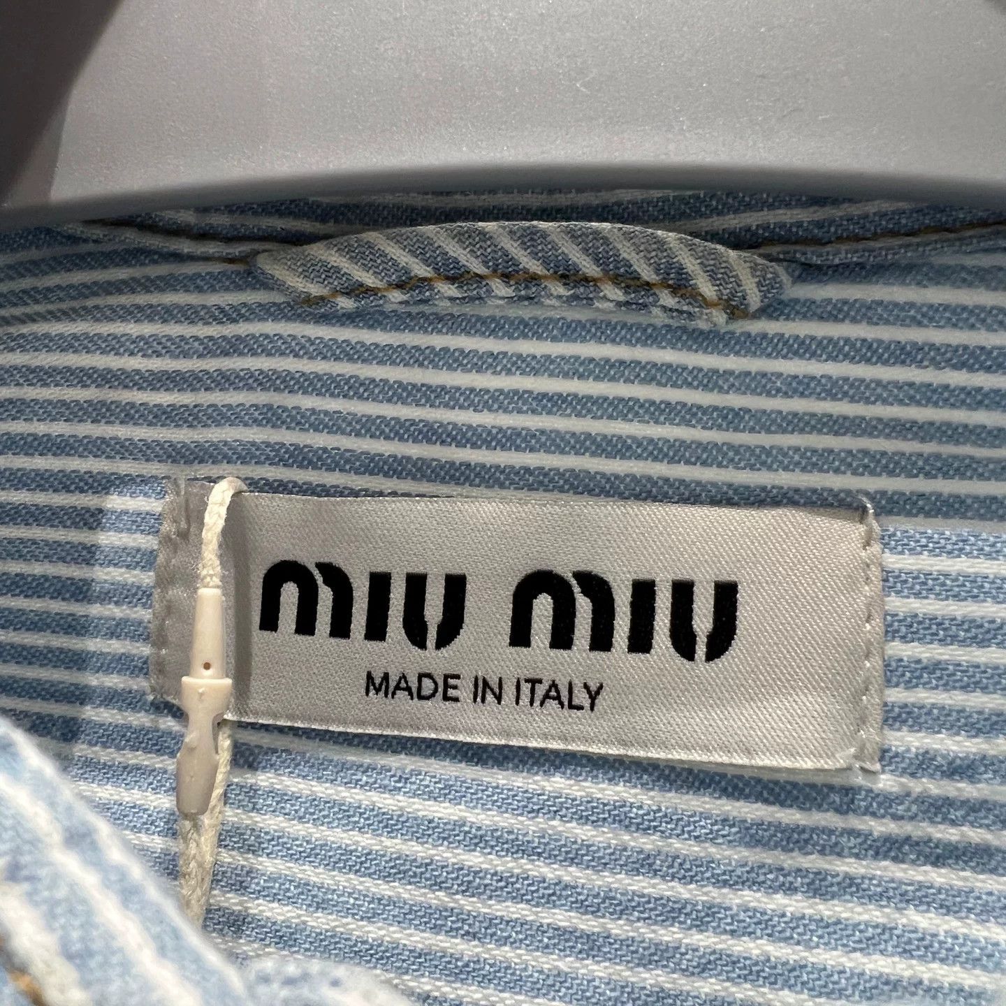 Miu Miu Miu Miu Denim Striped Button Up S Women Size S / US 4 / IT 40 - 3 Thumbnail