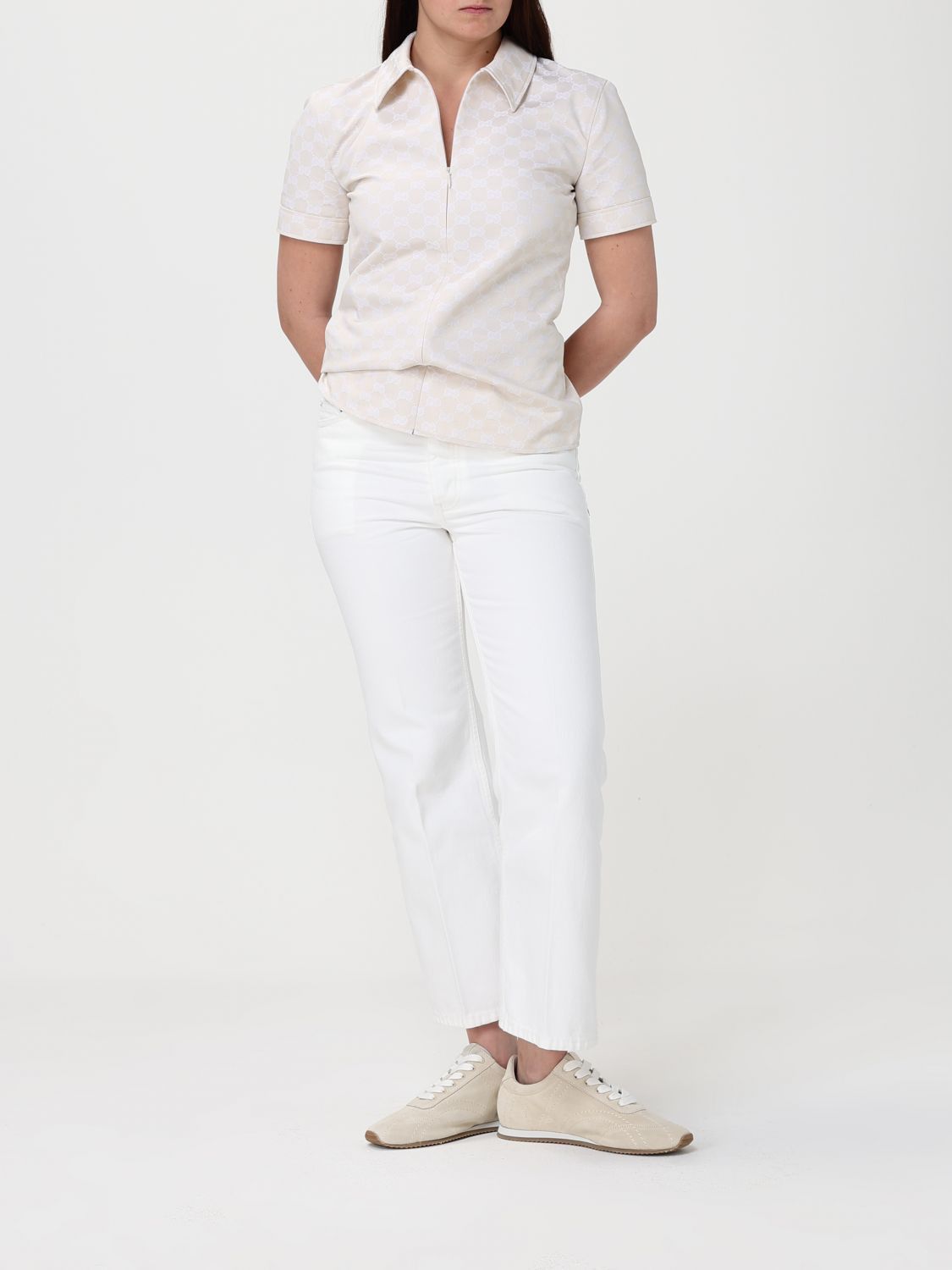 Gucci Gucci Shirt Woman Beige Size S / US 4 / IT 40 - 2 Thumbnail