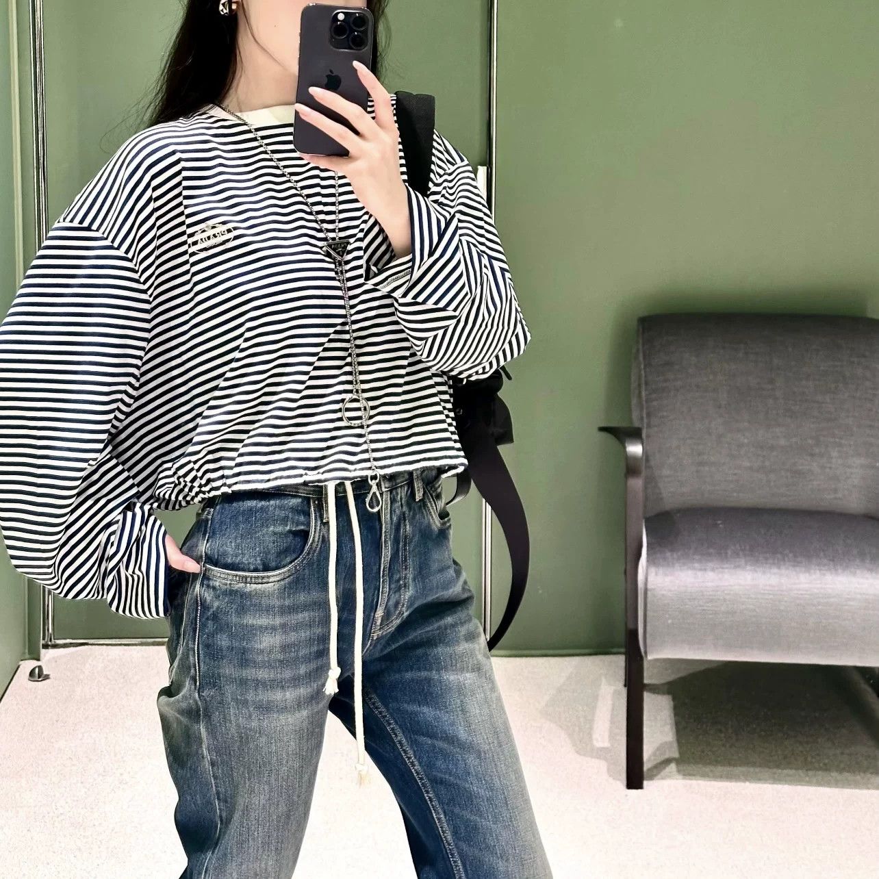 Prada Prada Striped T-Shirt S Women Size S / US 4 / IT 40 - 7 Thumbnail