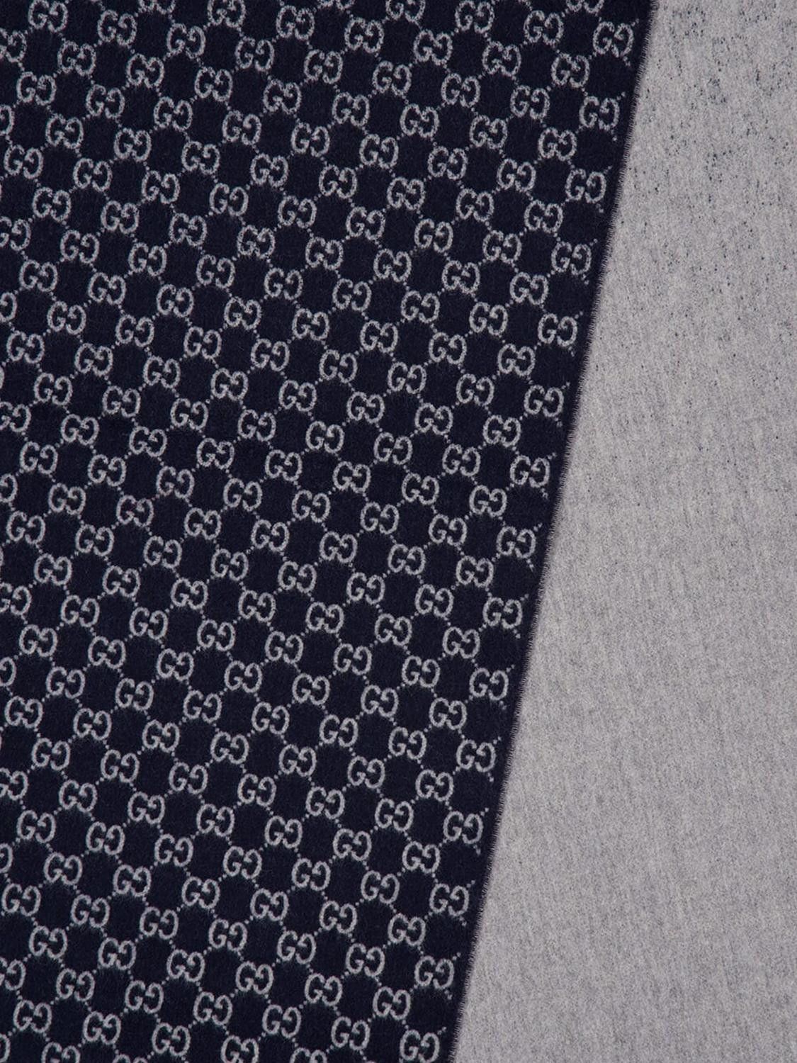Gucci Gucci Scarf Men Grey Size ONE SIZE - 2 Thumbnail