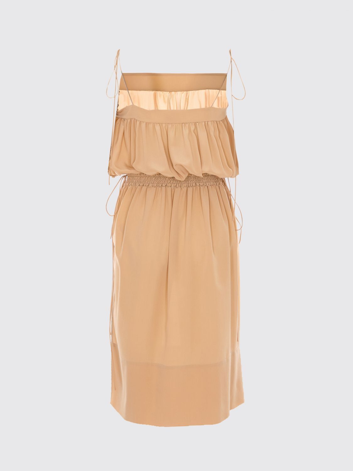 Saint Laurent Paris Saint Laurent Dress Woman Beige Size XS / US 0-2 / IT 36-38 - 3 Thumbnail