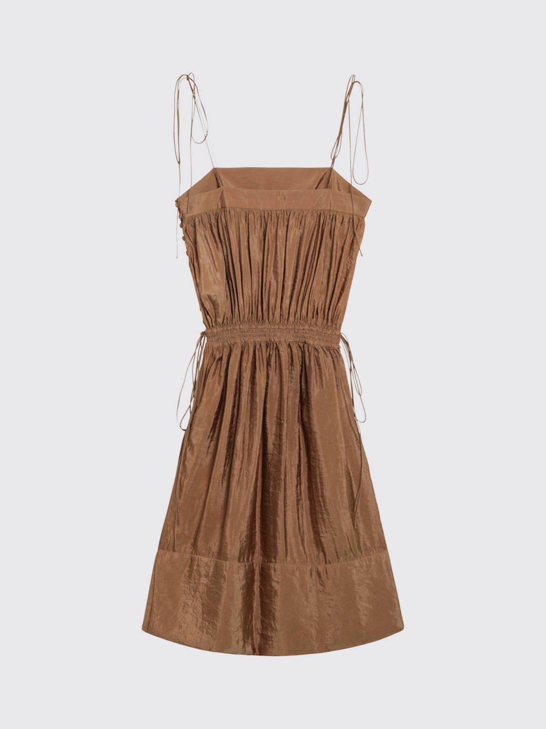 Saint Laurent Paris Saint Laurent Dress Woman Coffee Size XS / US 0-2 / IT 36-38 - 3 Thumbnail
