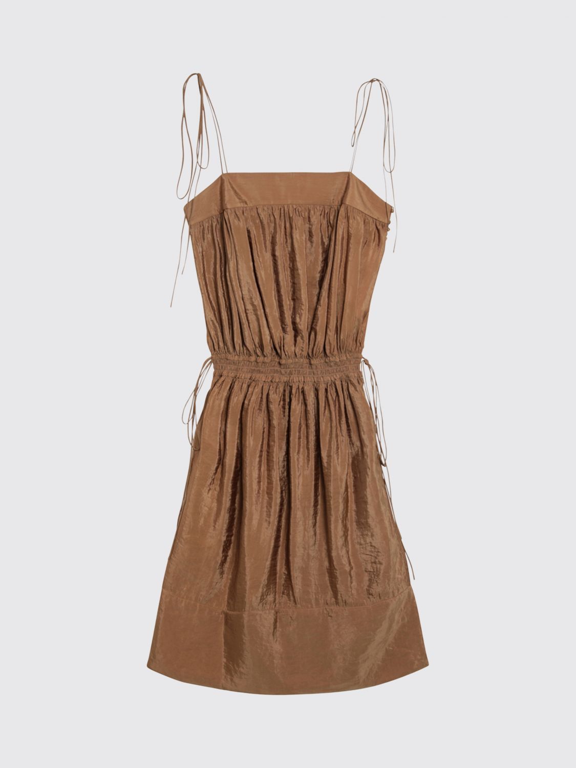 Saint Laurent Paris Saint Laurent Dress Woman Coffee Size XS / US 0-2 / IT 36-38 - 2 Thumbnail