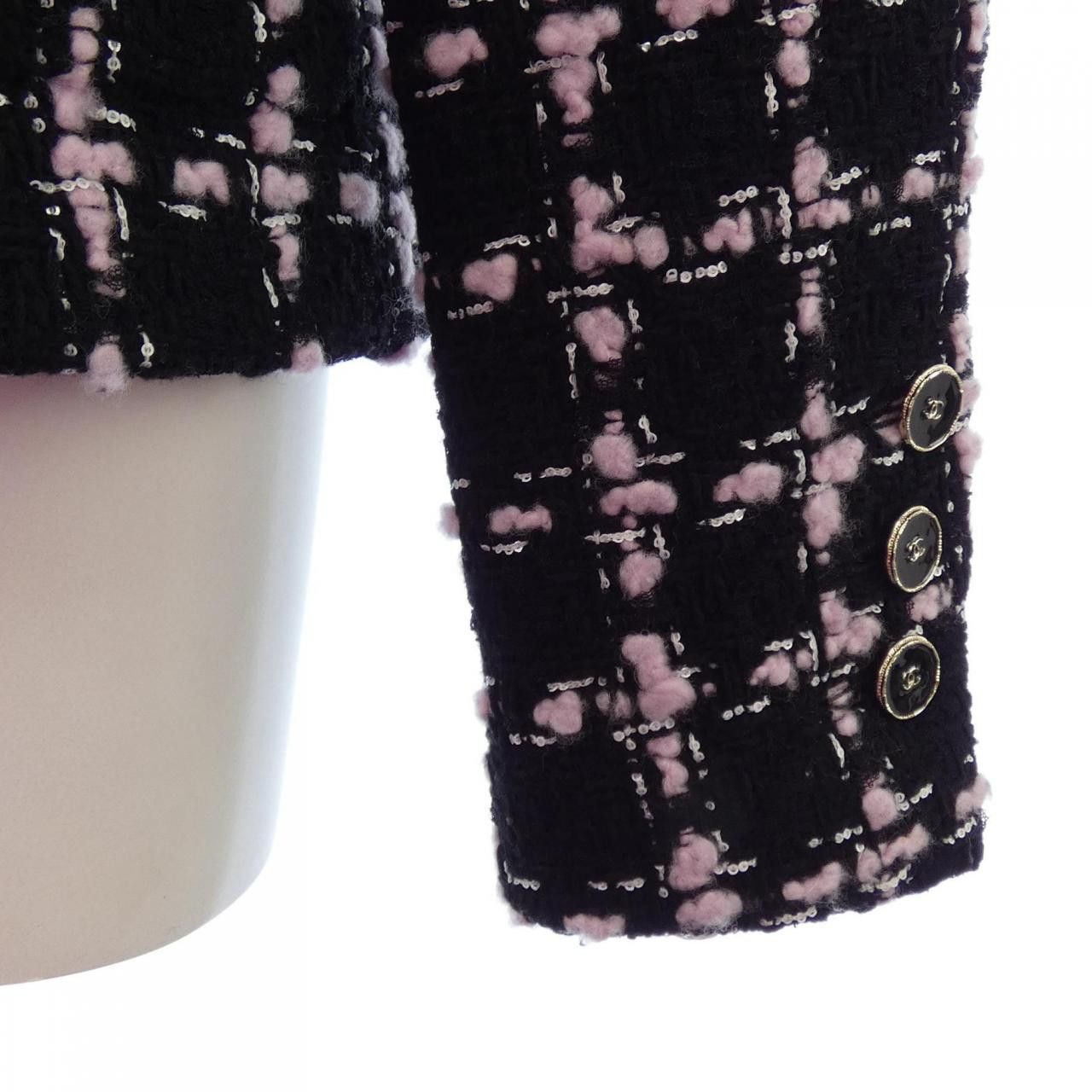 Chanel Chanel Chanel LOOK12 Collarless Jacket Textile Outerwear P80405V72615 DUTY FREE for USA Size ONE SIZE - 7 Thumbnail