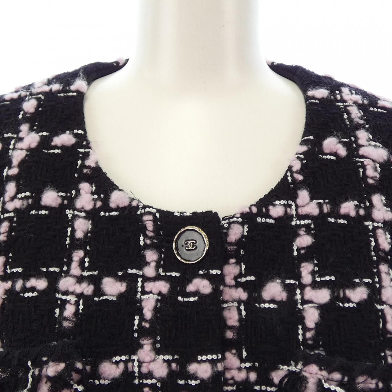 Chanel Chanel Chanel LOOK12 Collarless Jacket Textile Outerwear P80405V72615 DUTY FREE for USA Size ONE SIZE - 6 Thumbnail