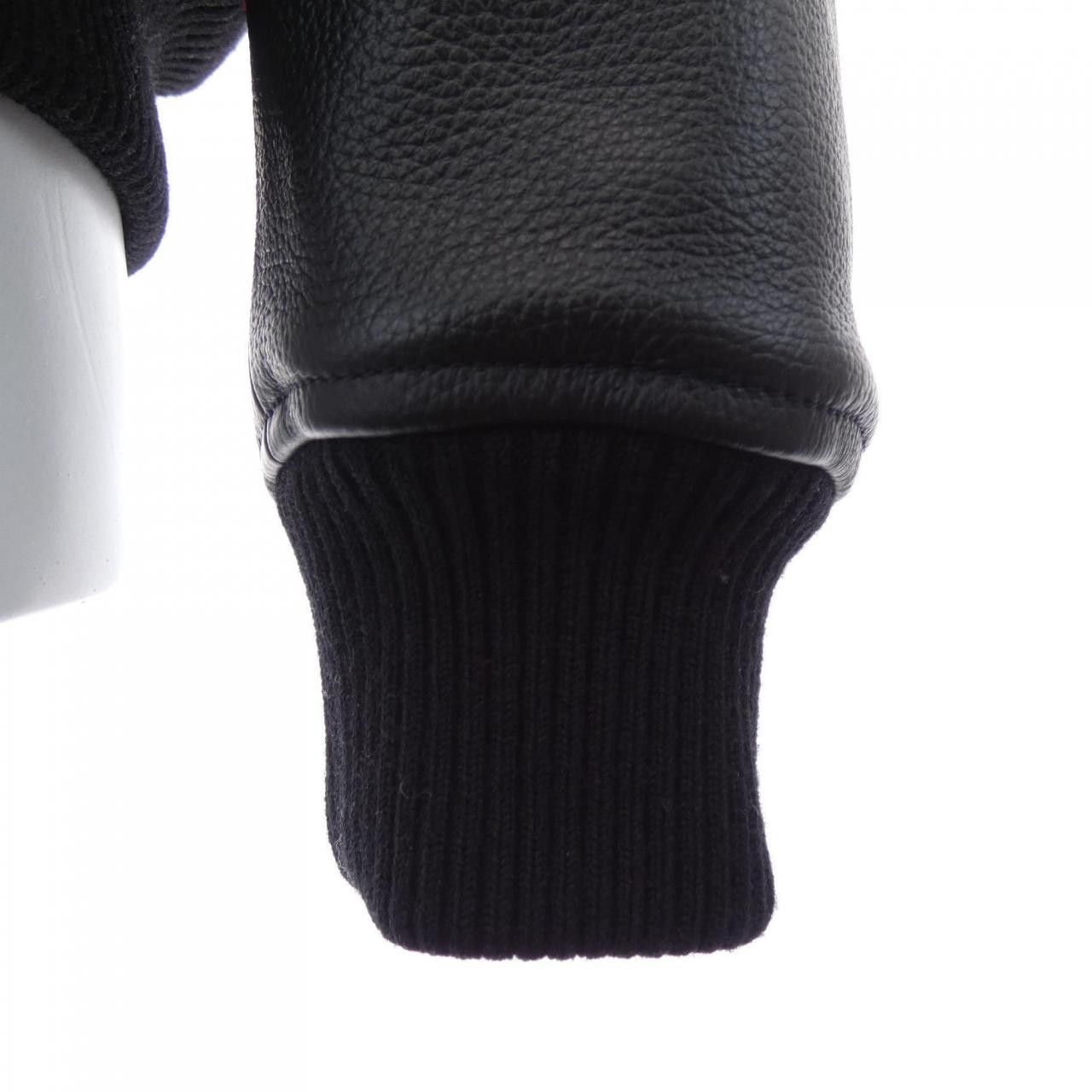 Louis Vuitton Louis Vuitton Louis Vuitton Cashmere Calfskin Blouson Leather Outerwear HRL83EBQV DUTY FREE for USA Size ONE SIZE - 6 Thumbnail