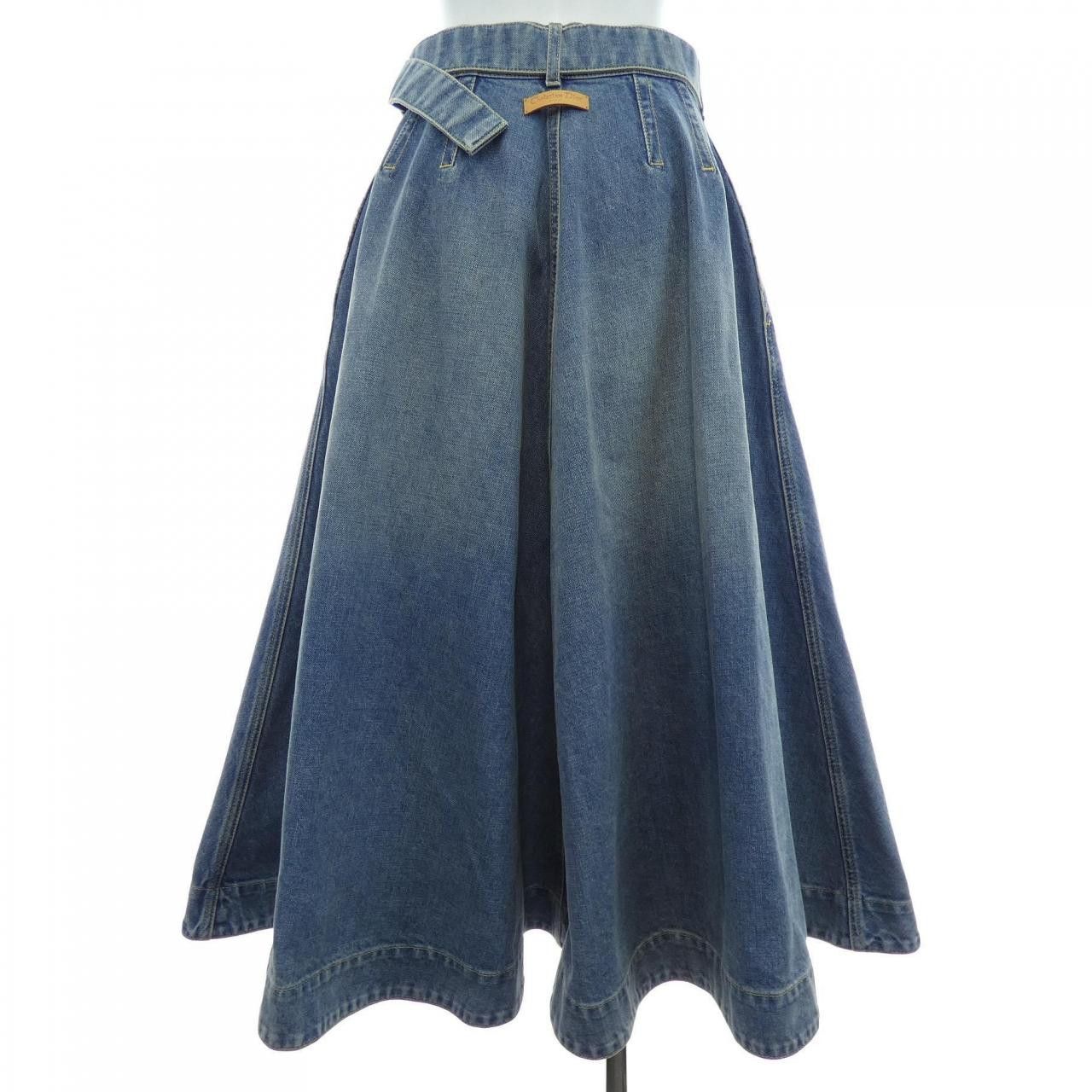 Dior Dior Christian Dior Dior Oblique Flared Midi Skirt Textile Skirts 612J51A3153 DUTY FREE for USA Size ONE SIZE - 2 Thumbnail