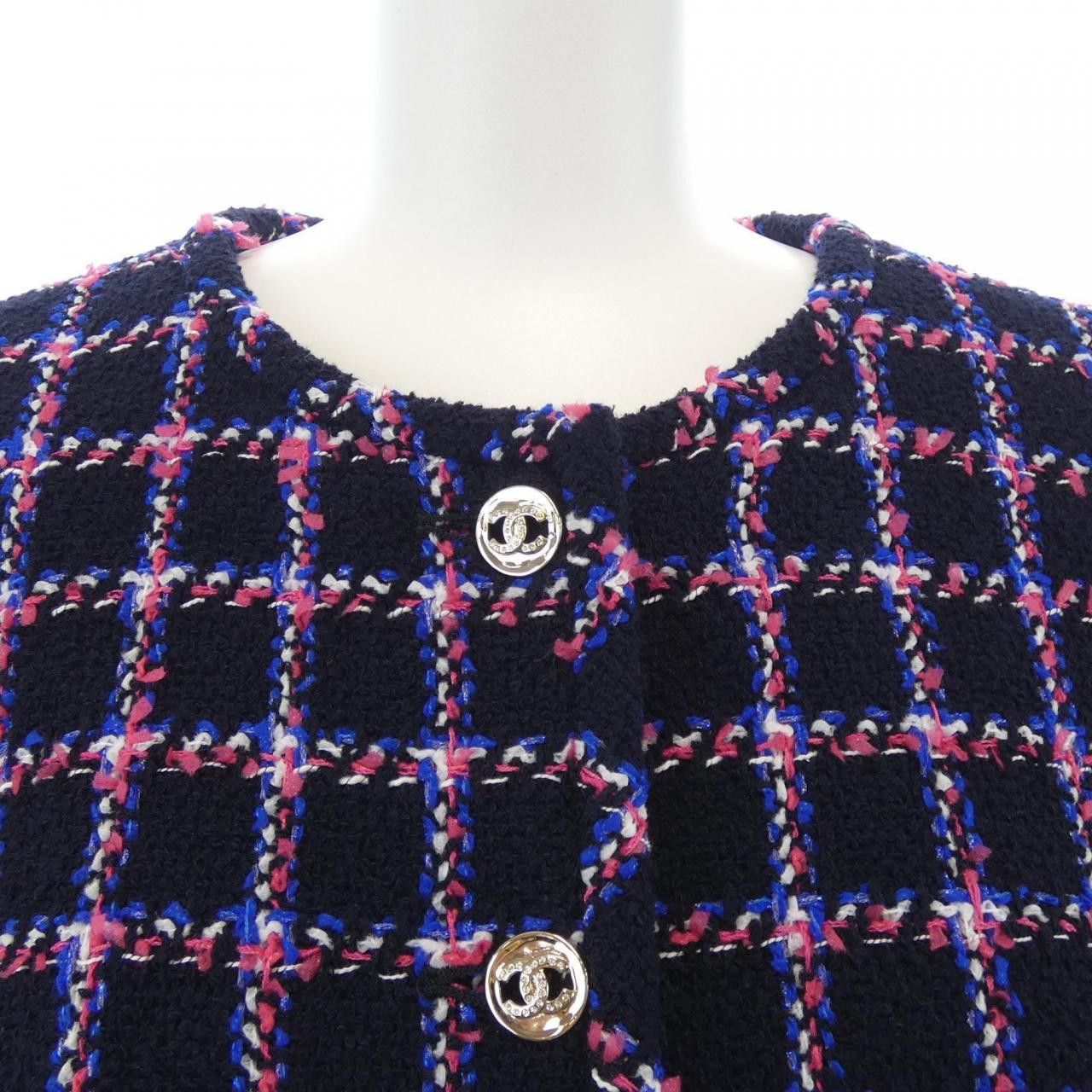 Chanel Chanel Chanel LOOK18 Collarless Jacket Textile Outerwear P76726V68547 DUTY FREE for USA Size ONE SIZE - 6 Thumbnail