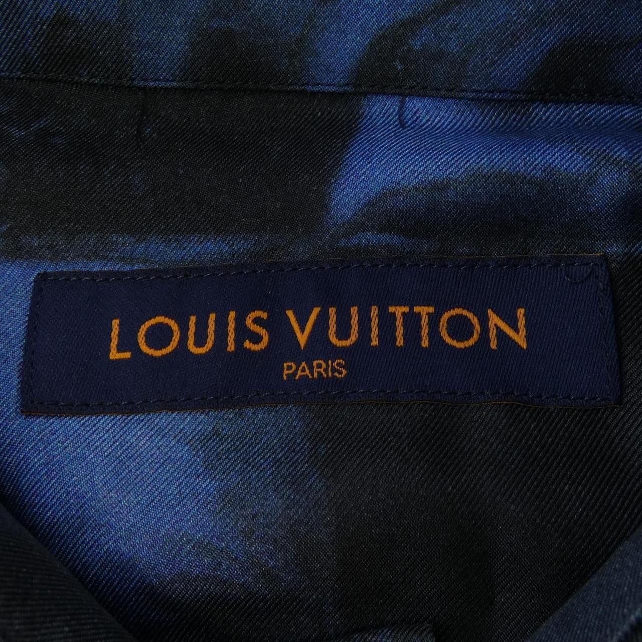 Louis Vuitton Louis Vuitton Louis Vuitton Salt Print Silk Shirt Textile Dress Shirt HLS17WDR1 DUTY FREE for USA Size ONE SIZE - 4 Thumbnail