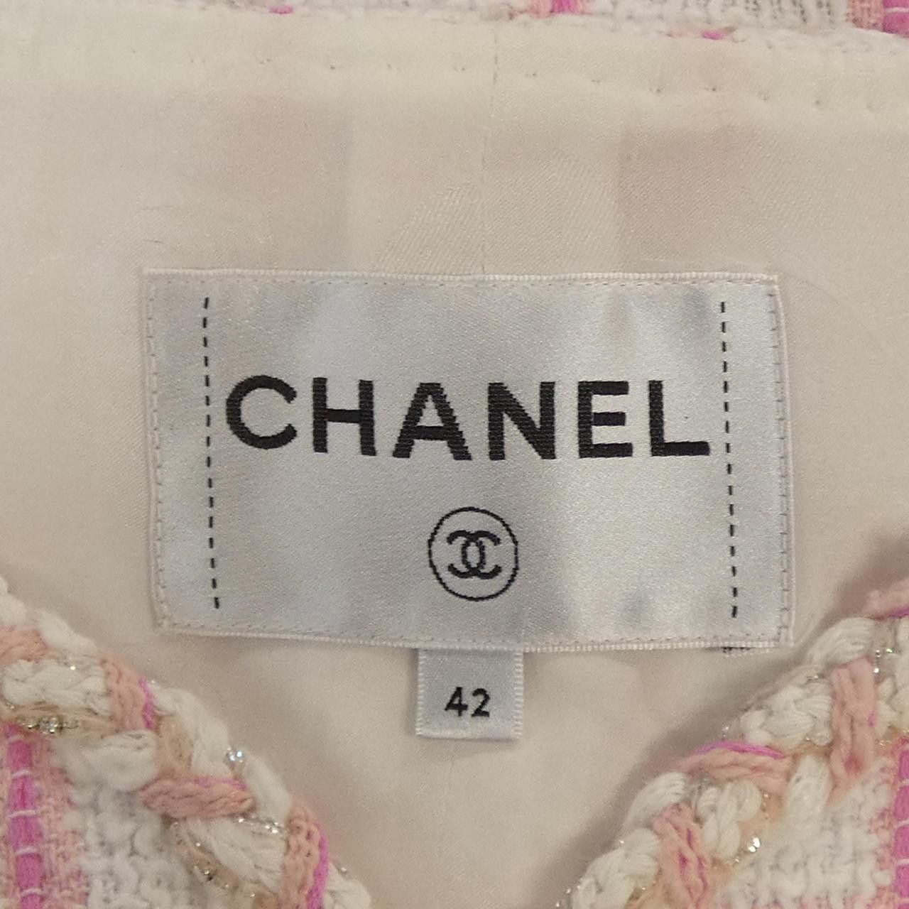 Chanel Chanel Chanel LOOK38 Collarless Jacket Textile Outerwear P73947V65544 DUTY FREE for USA Size ONE SIZE - 5 Thumbnail