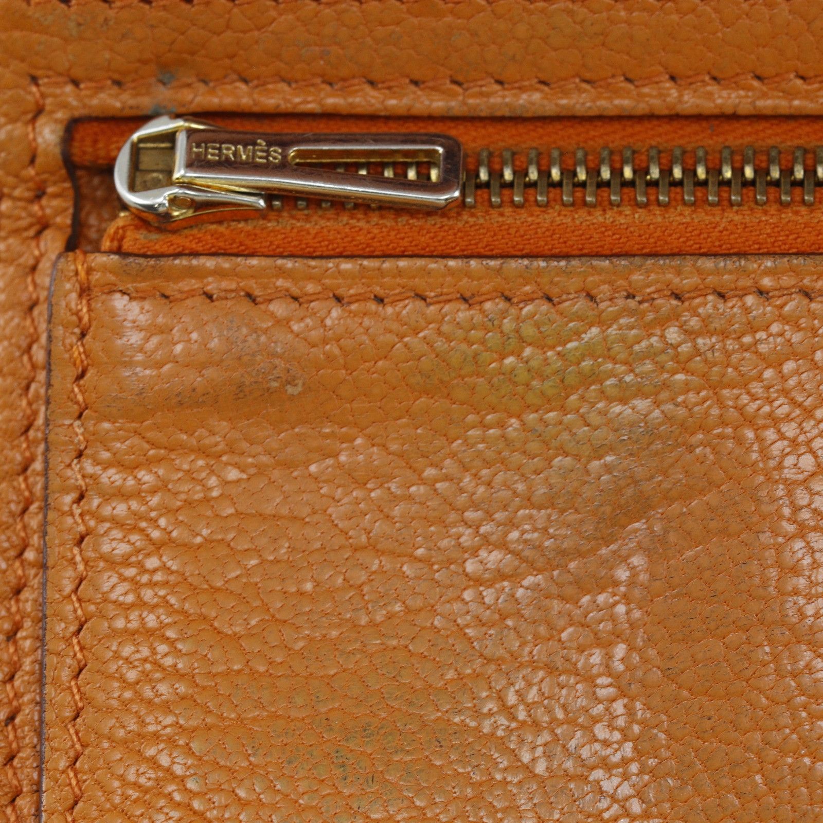Hermes Hermes Hermes Bearn Soufflet Chevre Long Wallet Leather Long Wallet Stamp M (2009) DUTY FREE for USA Size ONE SIZE - 12 Thumbnail
