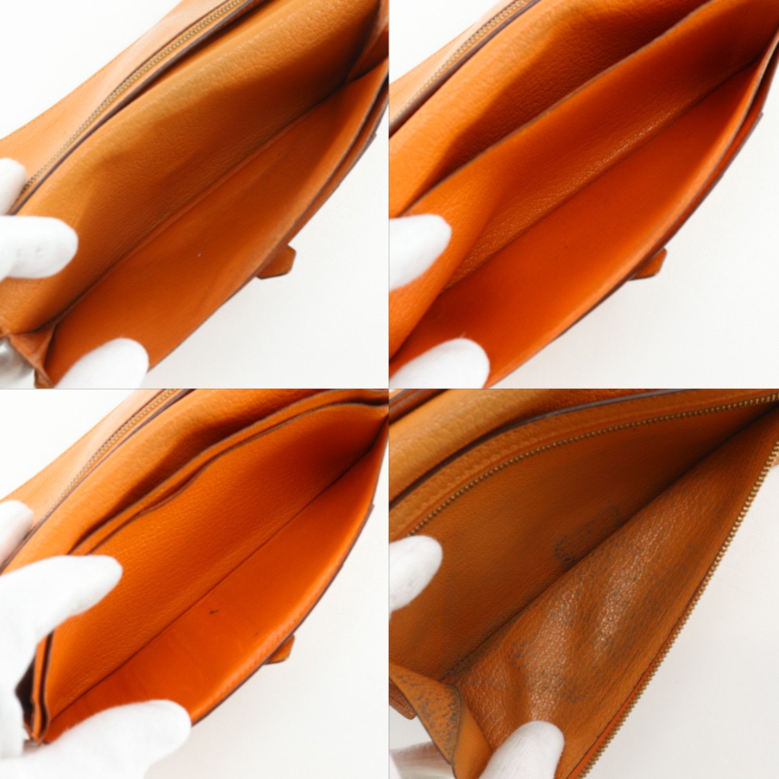 Hermes Hermes Hermes Bearn Soufflet Chevre Long Wallet Leather Long Wallet Stamp M (2009) DUTY FREE for USA Size ONE SIZE - 6 Thumbnail