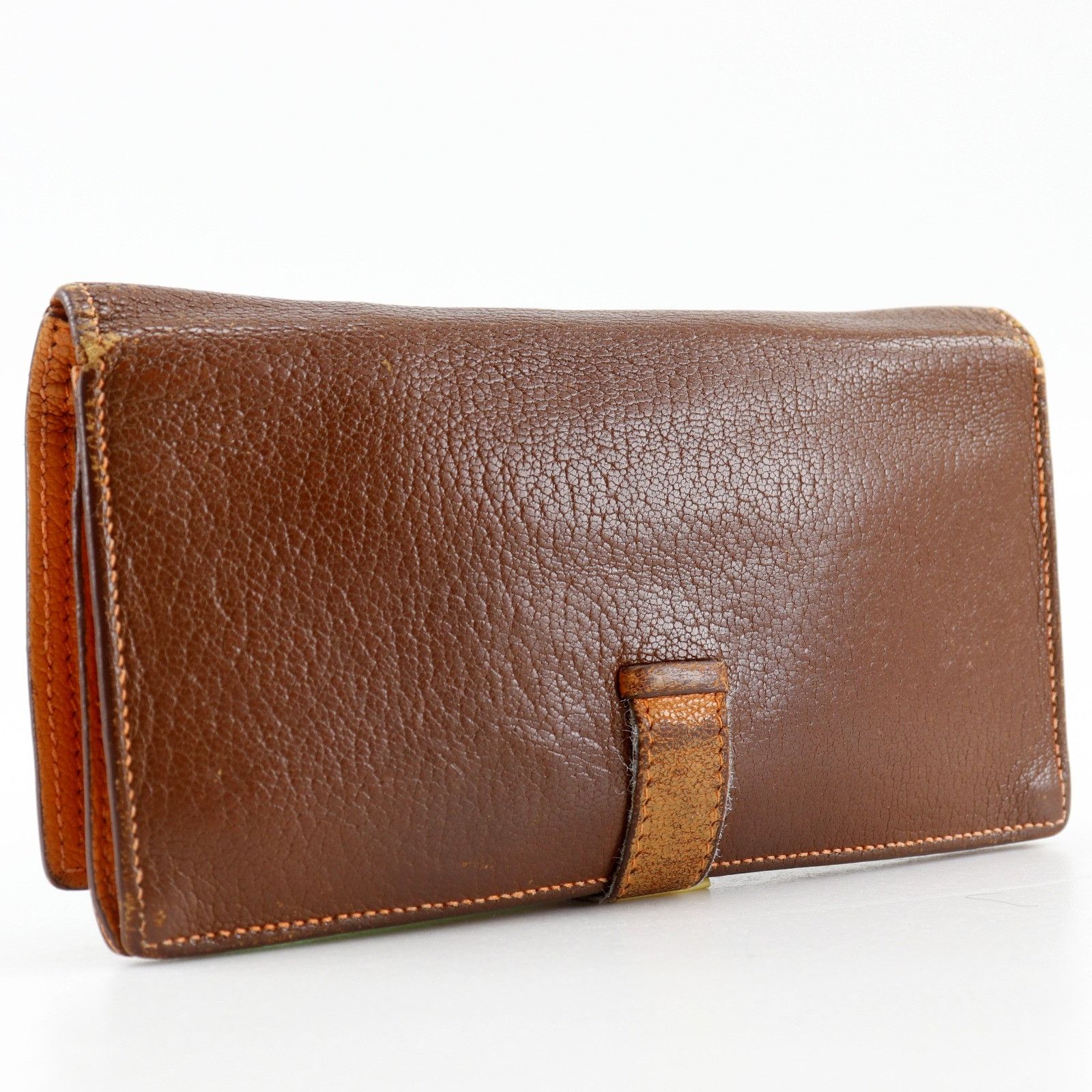 Hermes Hermes Hermes Bearn Soufflet Chevre Long Wallet Leather Long Wallet Stamp M (2009) DUTY FREE for USA Size ONE SIZE - 3 Thumbnail