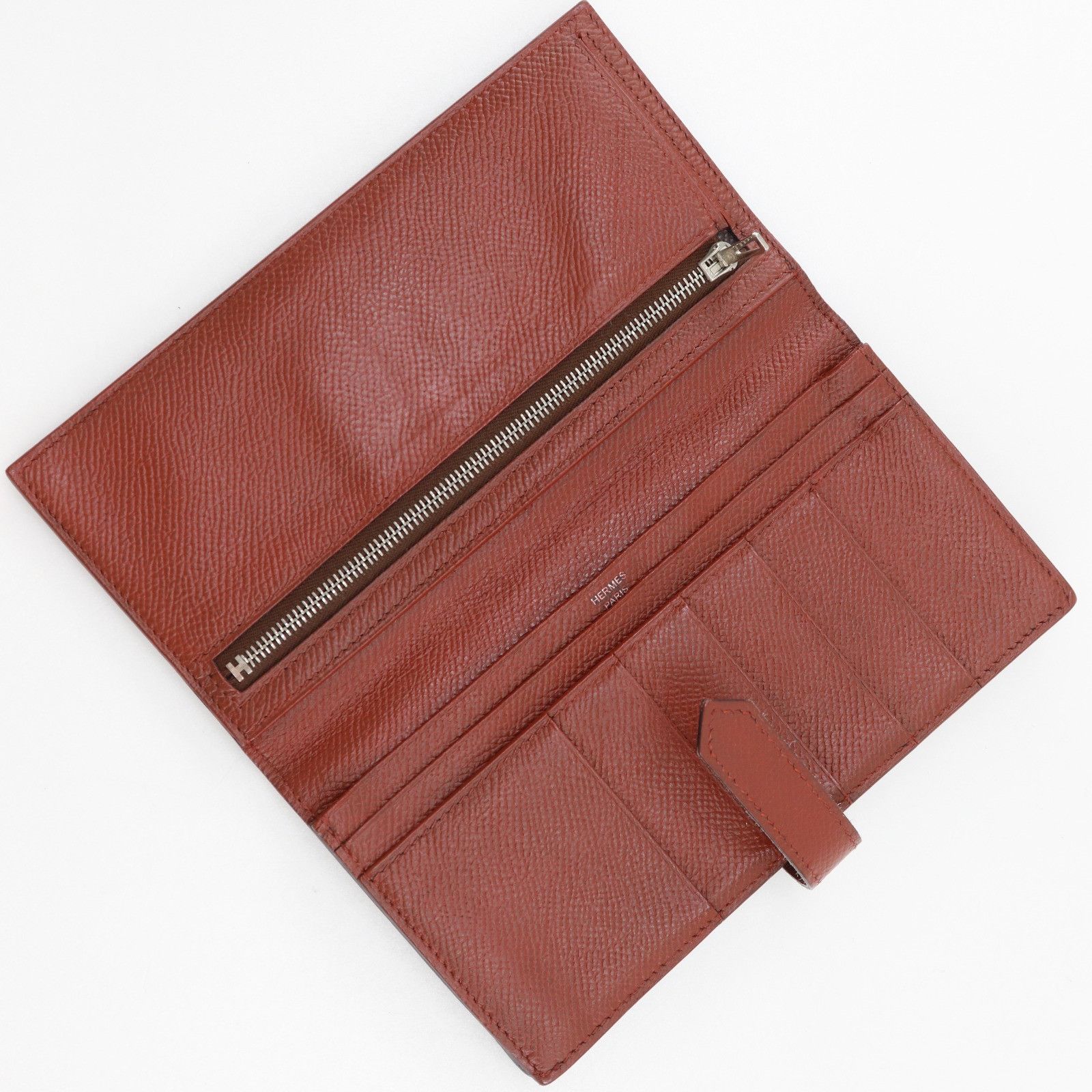 Hermes Hermes Hermes Bearn Soufflet Long Wallet Veau Epsom Leather Long Wallet Stamp M (2009) DUTY FREE for USA Size ONE SIZE - 5 Thumbnail