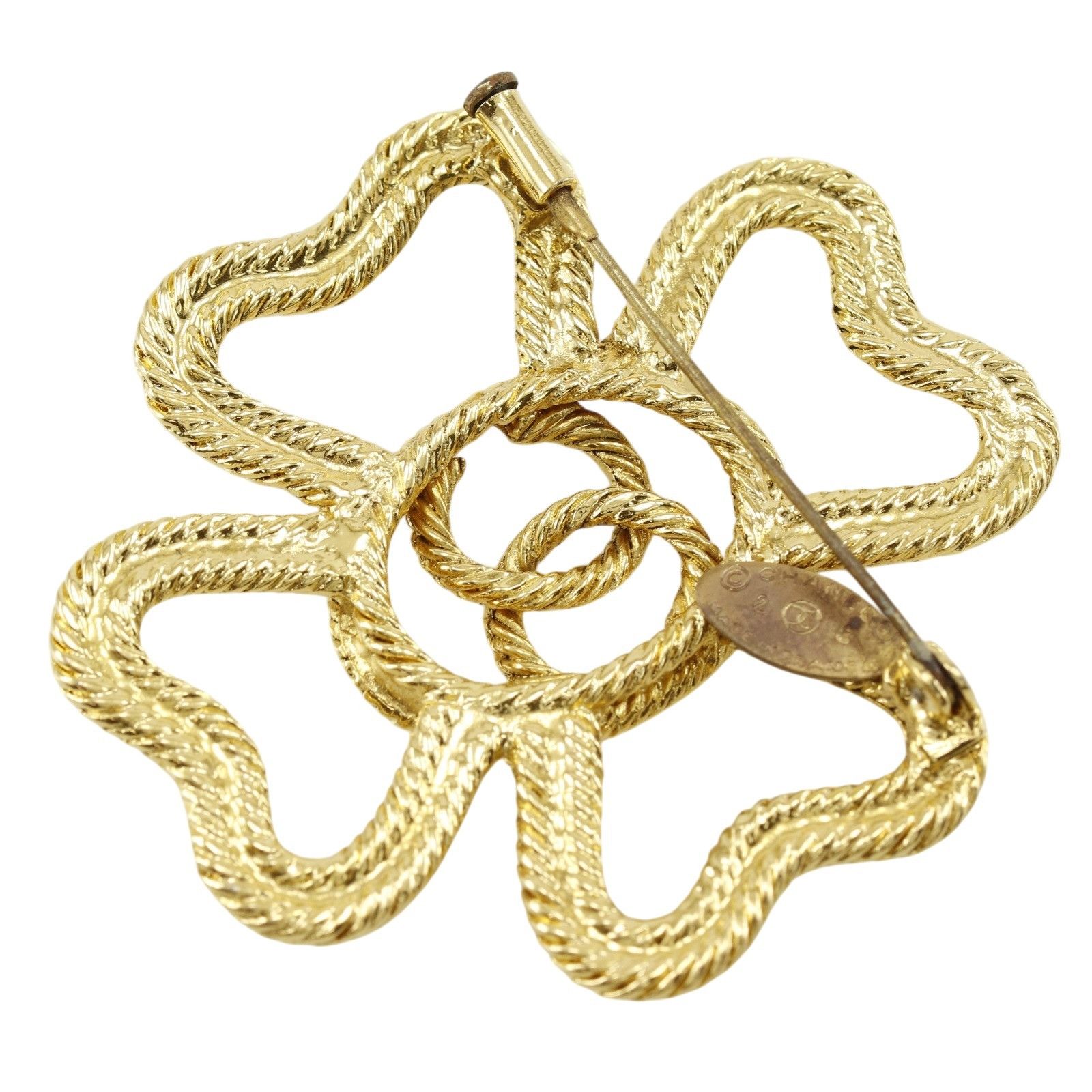 Chanel Chanel Chanel Clover Coco Mark Brooch Metal Brooch DUTY FREE for USA Size ONE SIZE - 2 Thumbnail