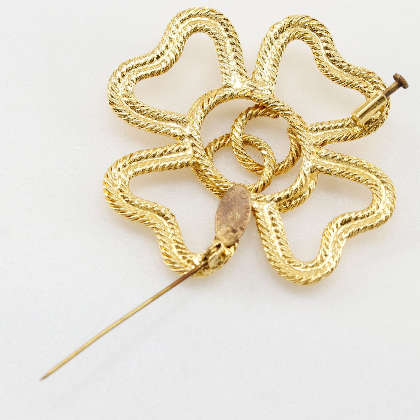 Chanel Chanel Chanel Clover Coco Mark Brooch Metal Brooch DUTY FREE for USA Size ONE SIZE - 3 Thumbnail