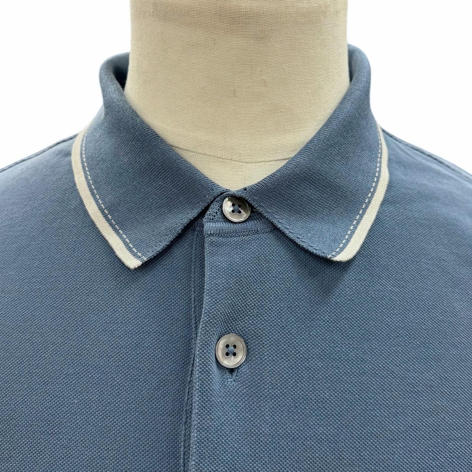 Hermes Hermes Hermes Cotton Short Sleeve Polo Shirt Textile Tops DUTY FREE for USA Size ONE SIZE - 2 Thumbnail