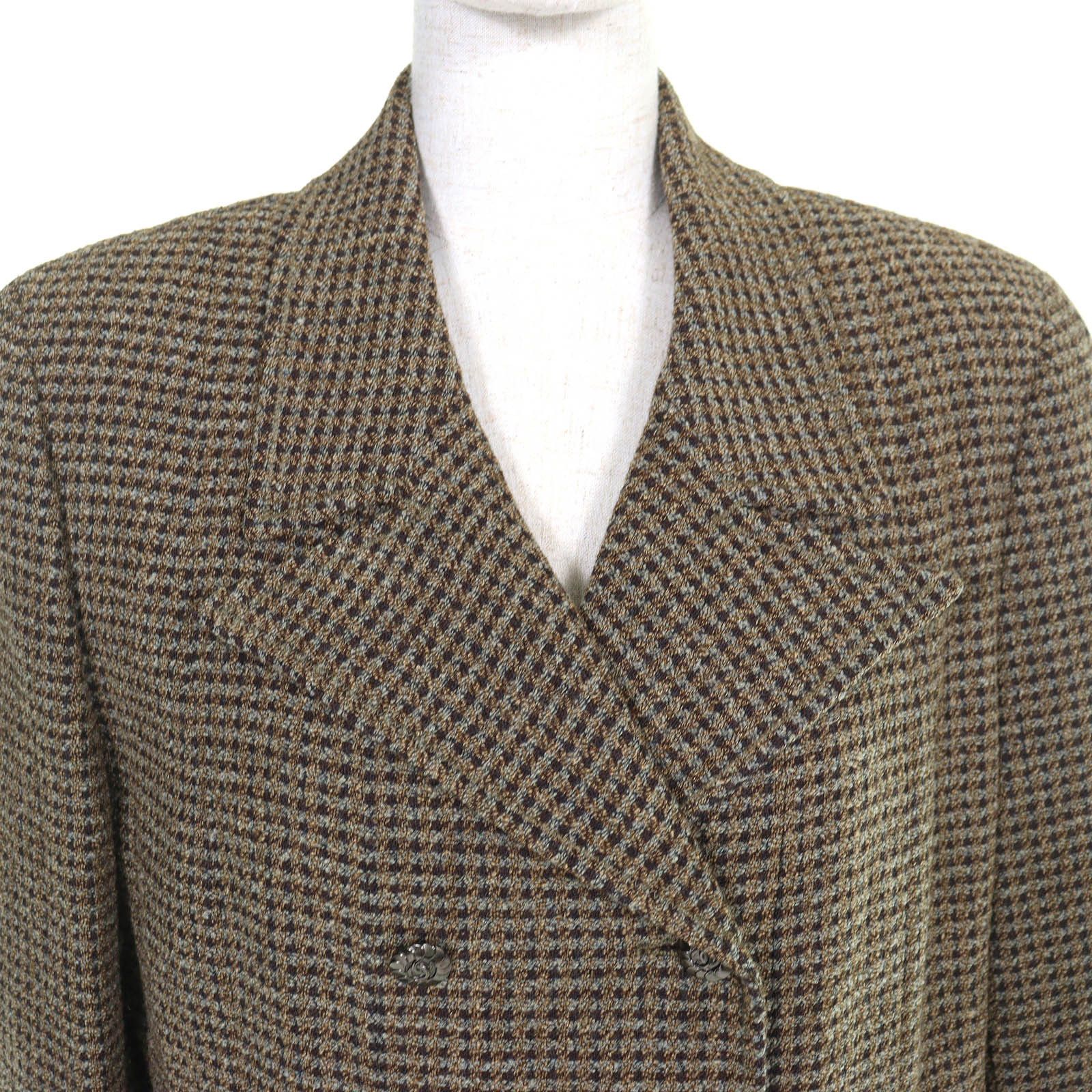 Chanel Chanel Chanel Wool Tweed Double Breasted Jacket Textile Outerwear P09585 DUTY FREE for USA Size ONE SIZE - 4 Thumbnail