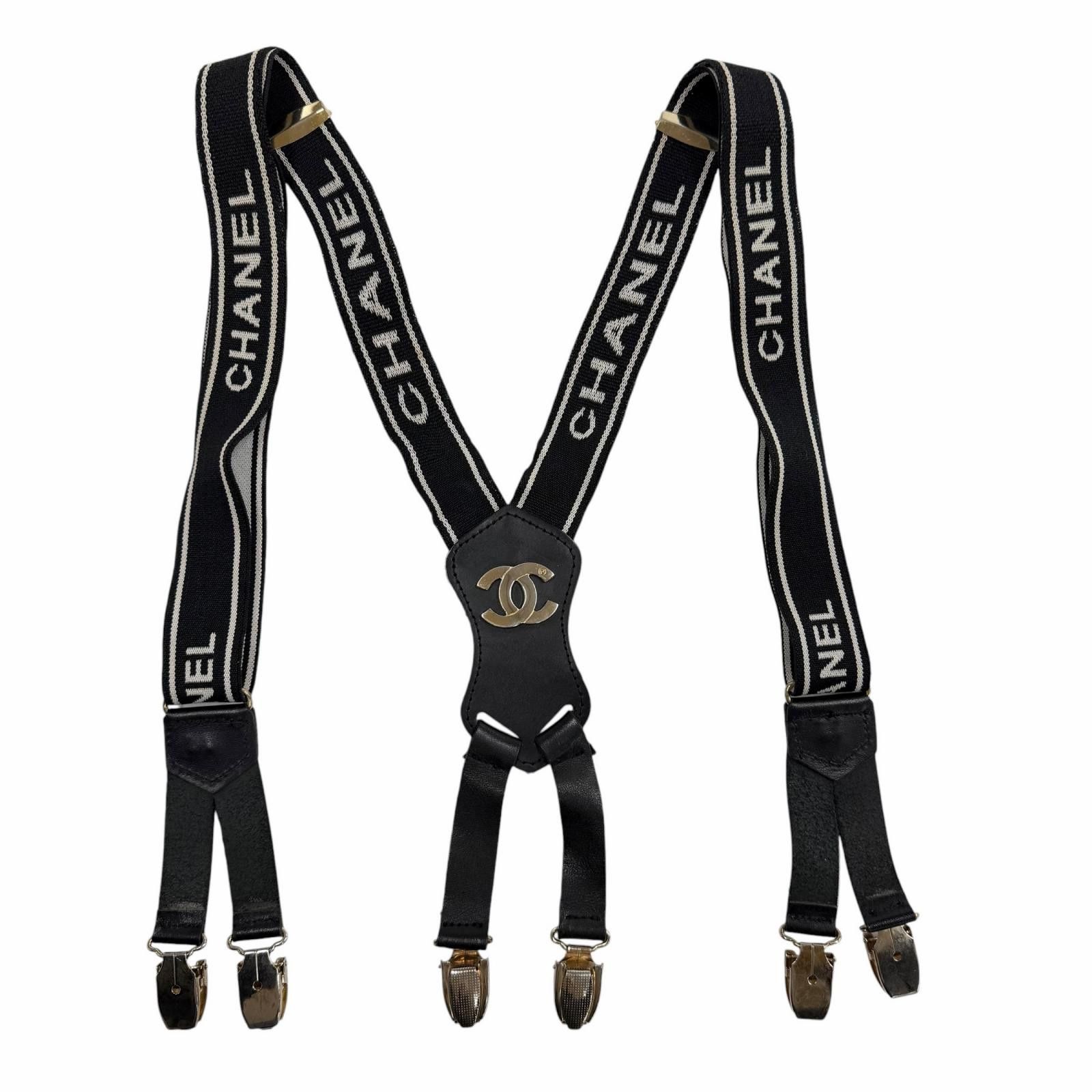 Chanel Chanel Chanel Leather Suspenders Leather Other DUTY FREE for USA Size ONE SIZE - 3 Thumbnail