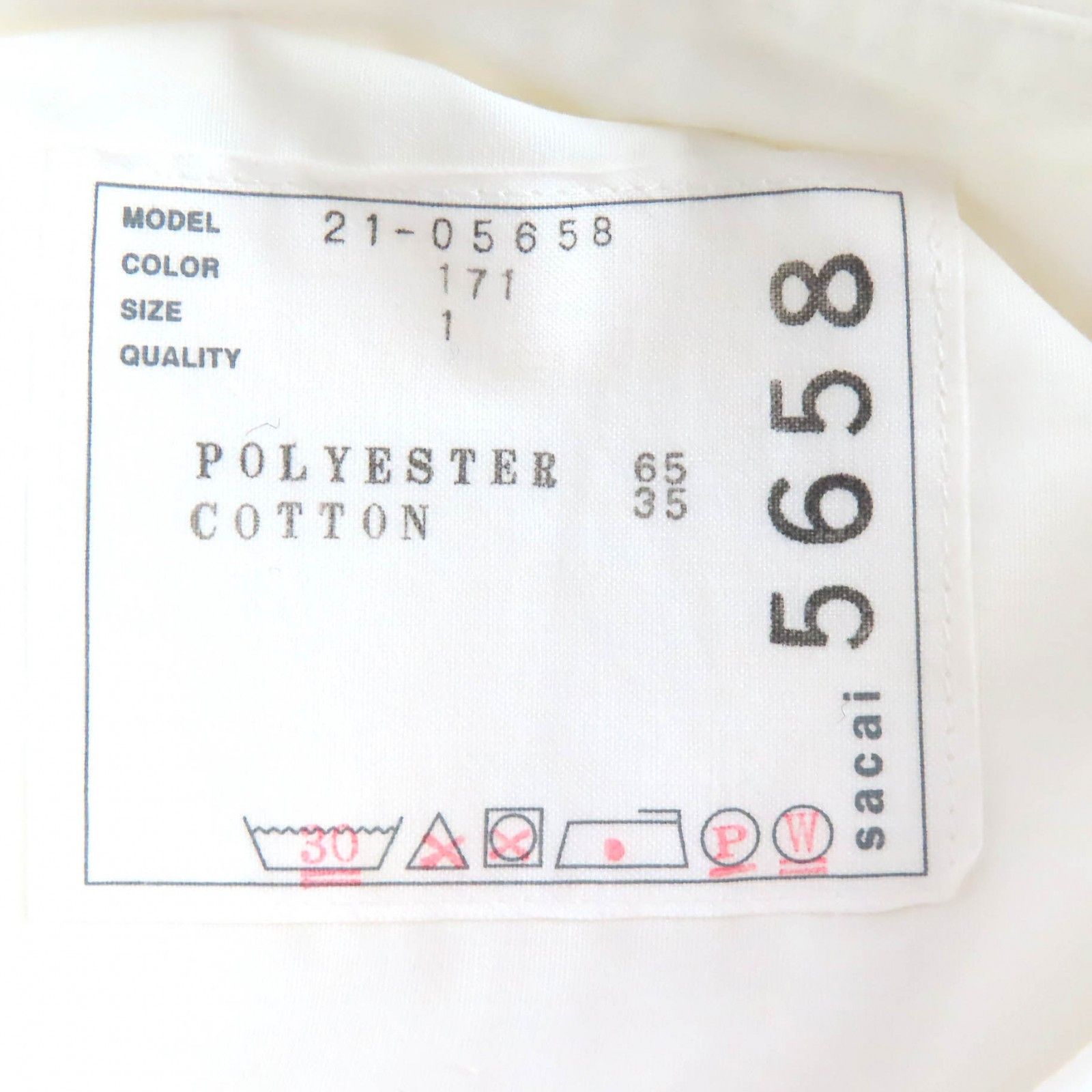 Sacai Sacai Sacai Polyester Cotton Dress Textile Dresses 21-05658 DUTY FREE for USA Size ONE SIZE - 6 Thumbnail