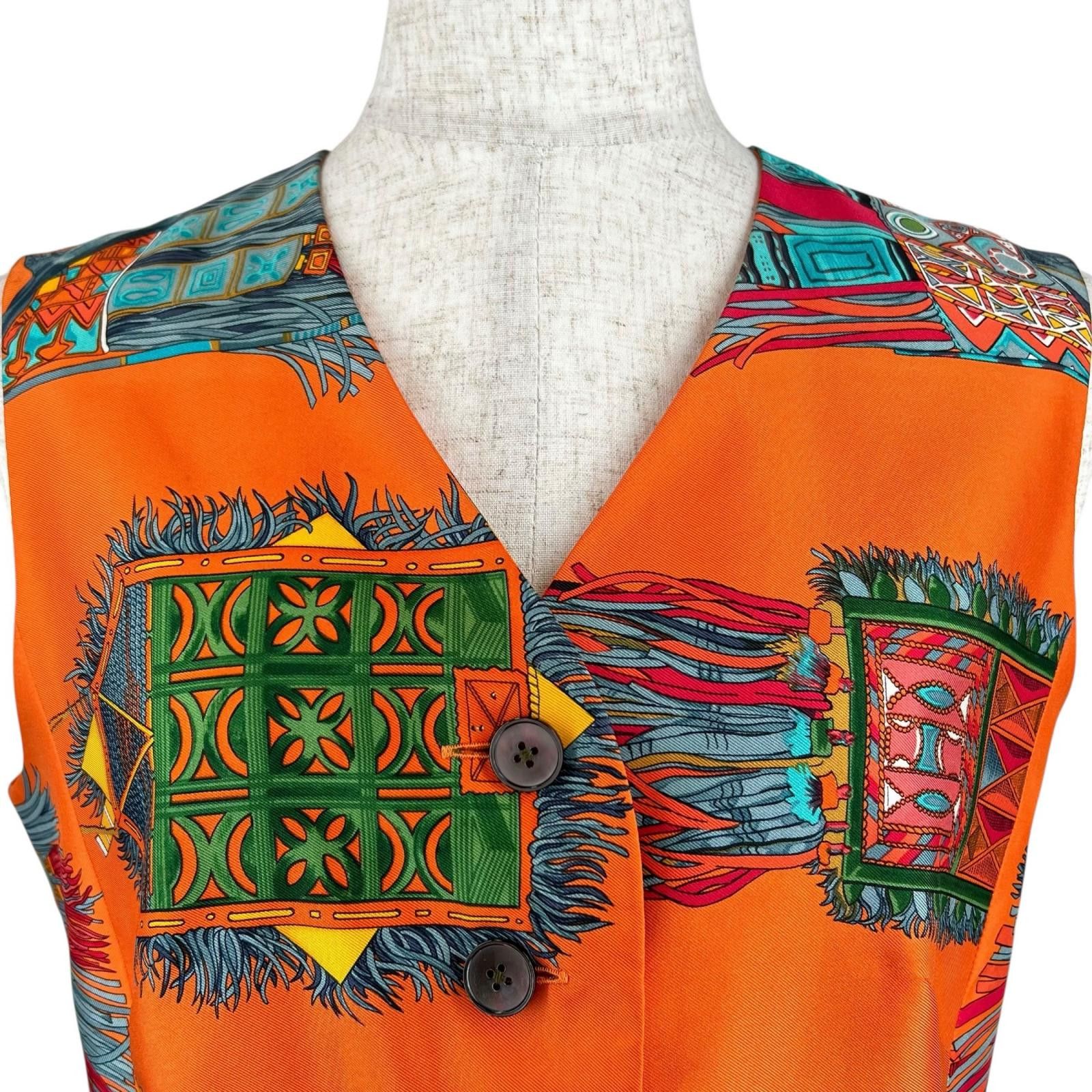 Hermes Hermes Hermes Silk Top Textile Tops DUTY FREE for USA Size ONE SIZE - 3 Thumbnail
