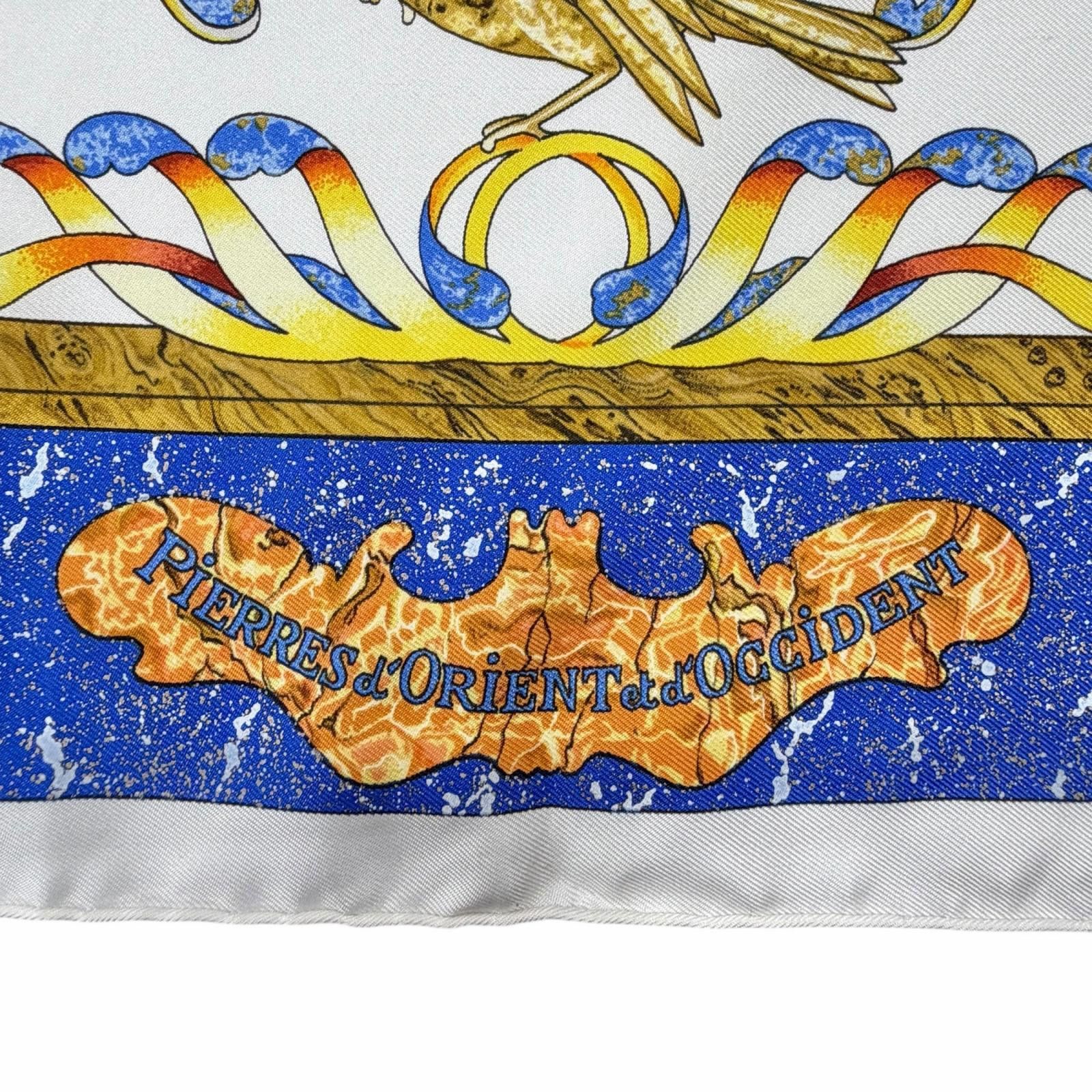 Hermes Hermes Hermes Pierres d'Orient et d'Occident Silk Scarf Textile Scarf DUTY FREE for USA Size ONE SIZE - 7 Thumbnail