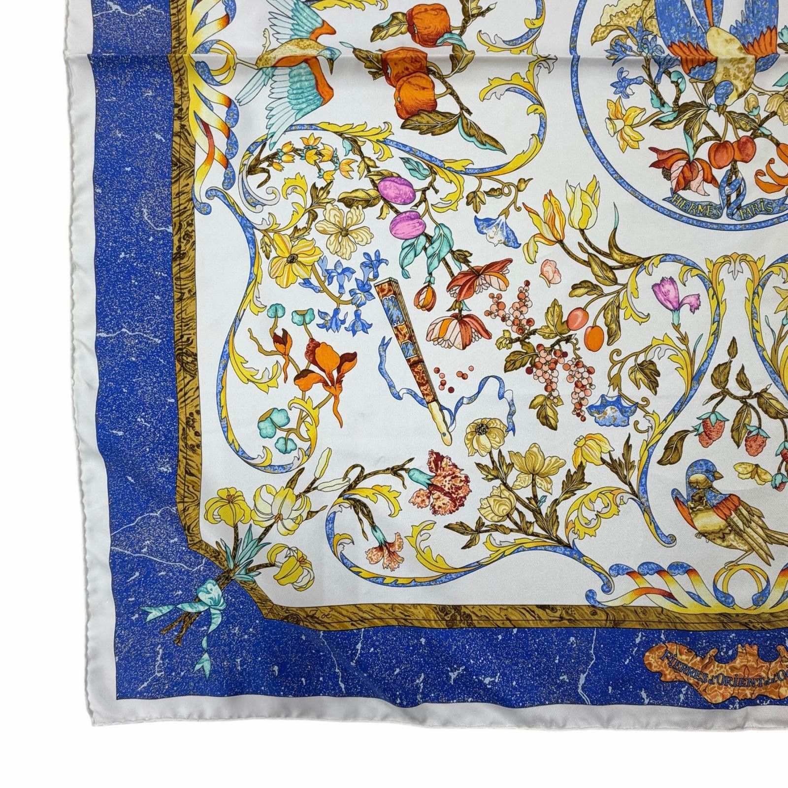 Hermes Hermes Hermes Pierres d'Orient et d'Occident Silk Scarf Textile Scarf DUTY FREE for USA Size ONE SIZE - 4 Thumbnail