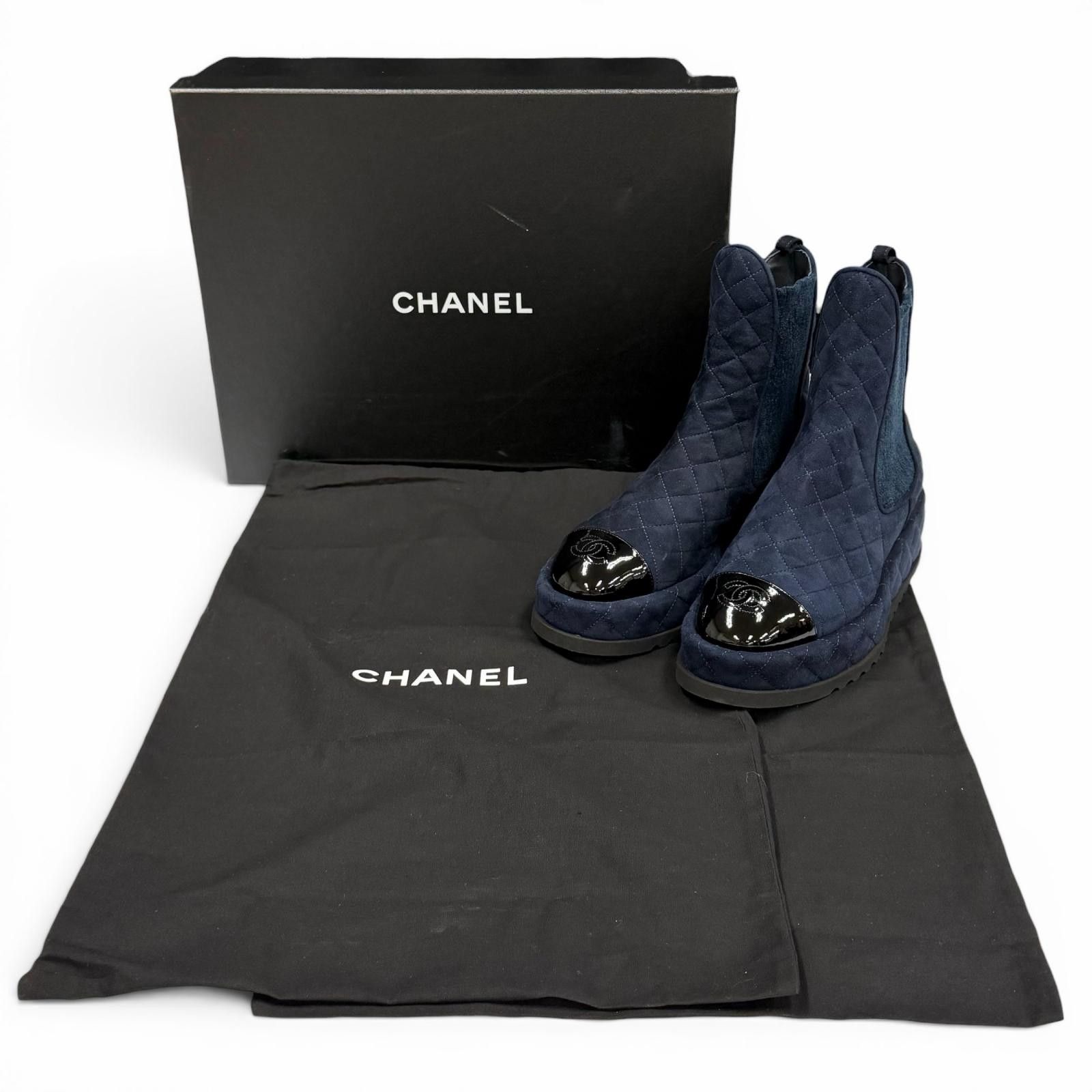Chanel Chanel Chanel Suede Short Boots Leather Shoes G45190 DUTY FREE for USA Size ONE SIZE - 2 Thumbnail