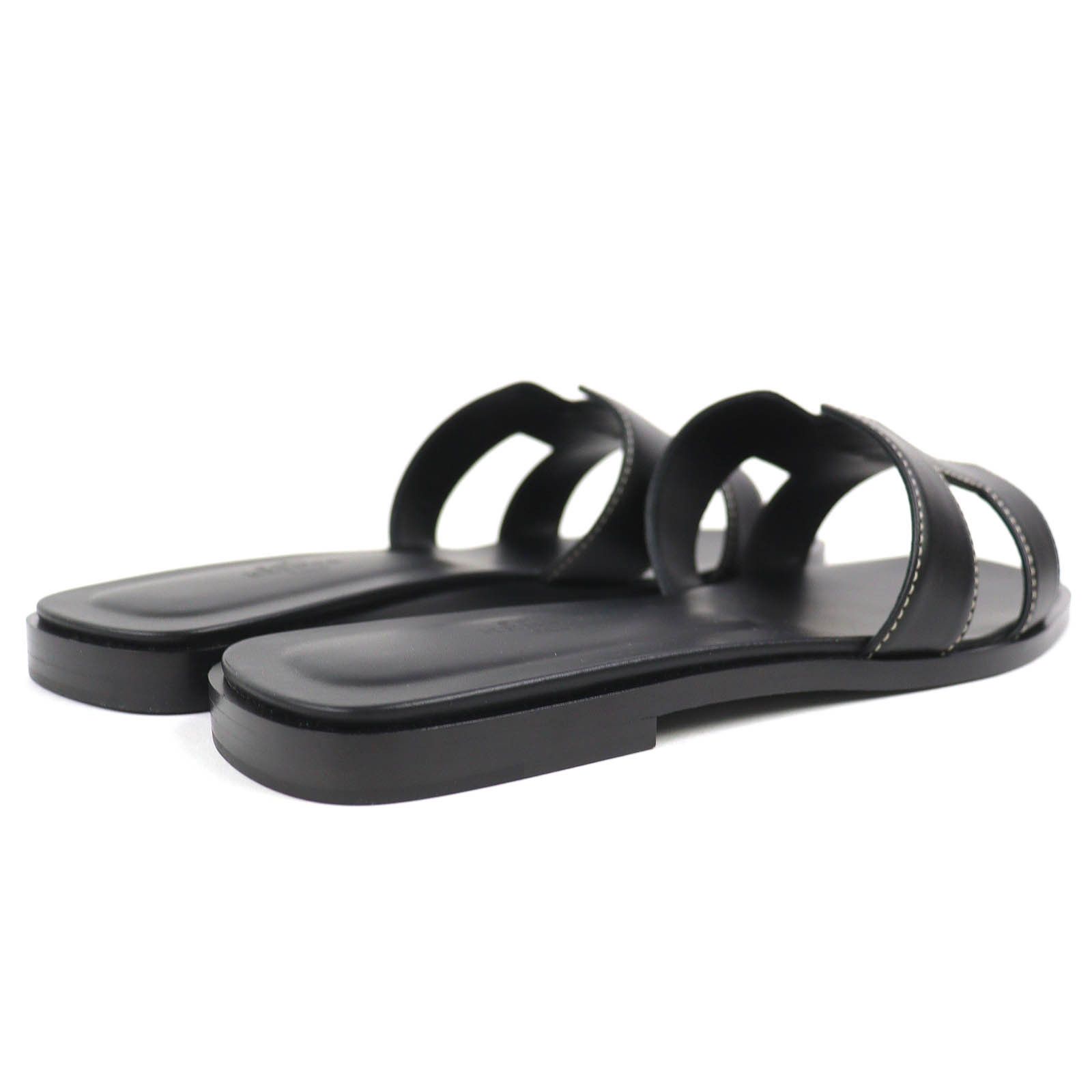 Hermes Hermes Hermes Oran Boxcalf Flat Sandals 38.5 Leather Shoes DUTY FREE for USA Size ONE SIZE - 7 Thumbnail